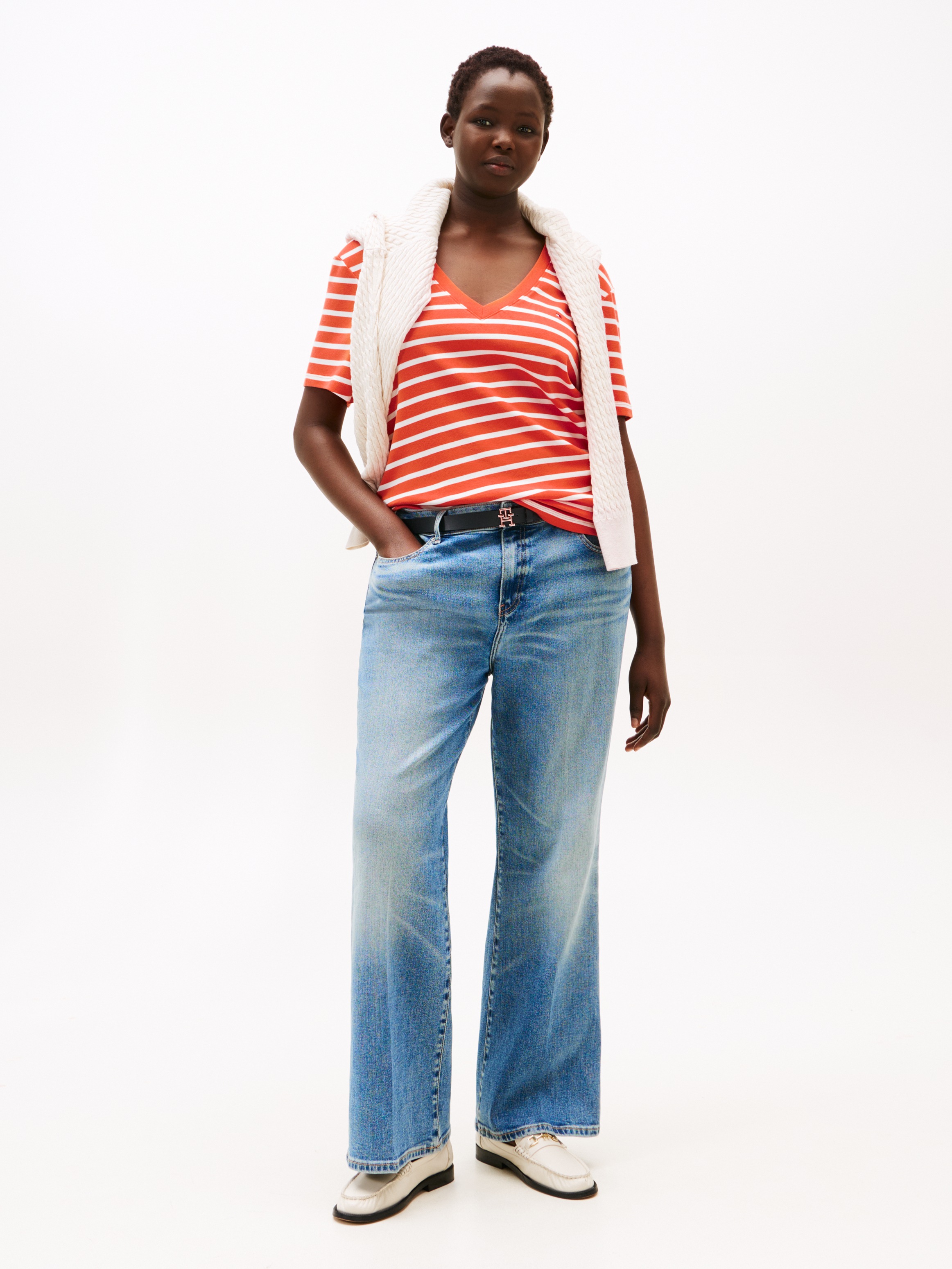 Tommy Hilfiger Curve V-Shirt »CRV SLIM CODY V-NK SS«, in Großen Größen