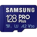 Samsung Speicherkarte »PRO Plus 128GB microSDXC Full HD & 4K UHD inkl. SD-Adapter«, (UHS Class 10 160 MB/s Lesegeschwindigkeit)