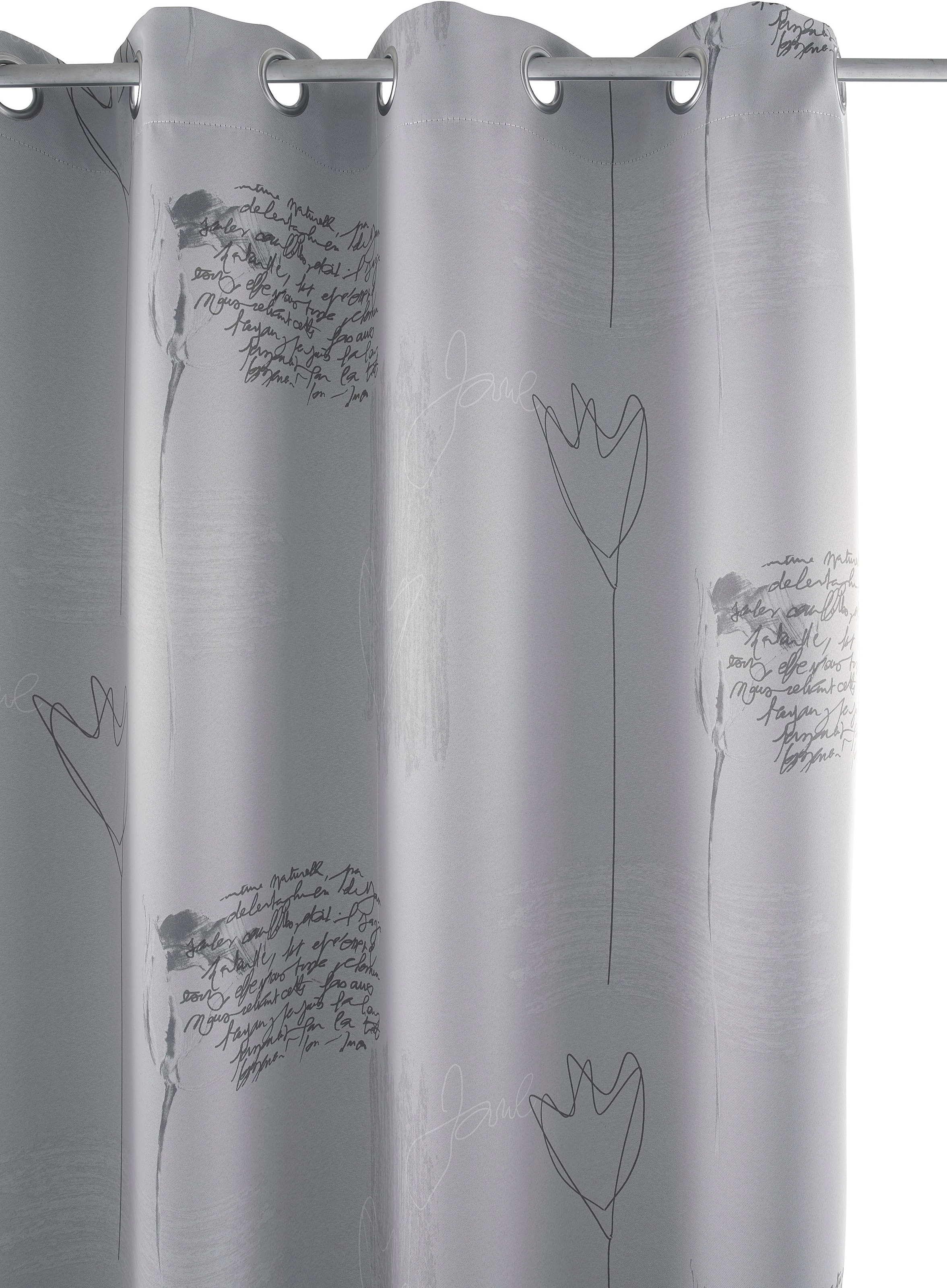 my home Vorhang »AMSTERDAM« Ösen 1 Stk. tlg. blickdicht, bedruckt, 135x235 cm,