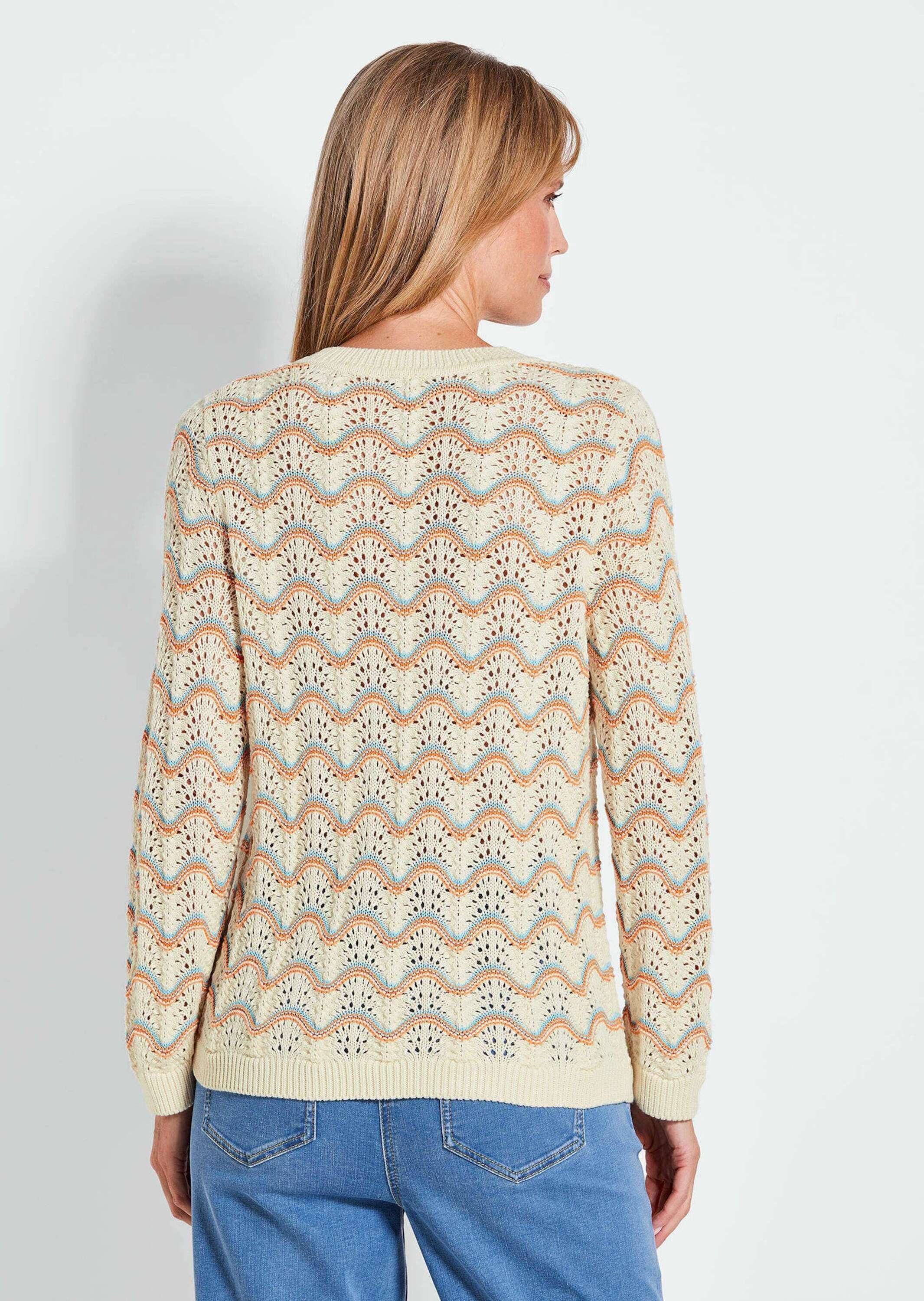 GOLDNER Rundhalspullover »Eleganter Ajour-Pullover«