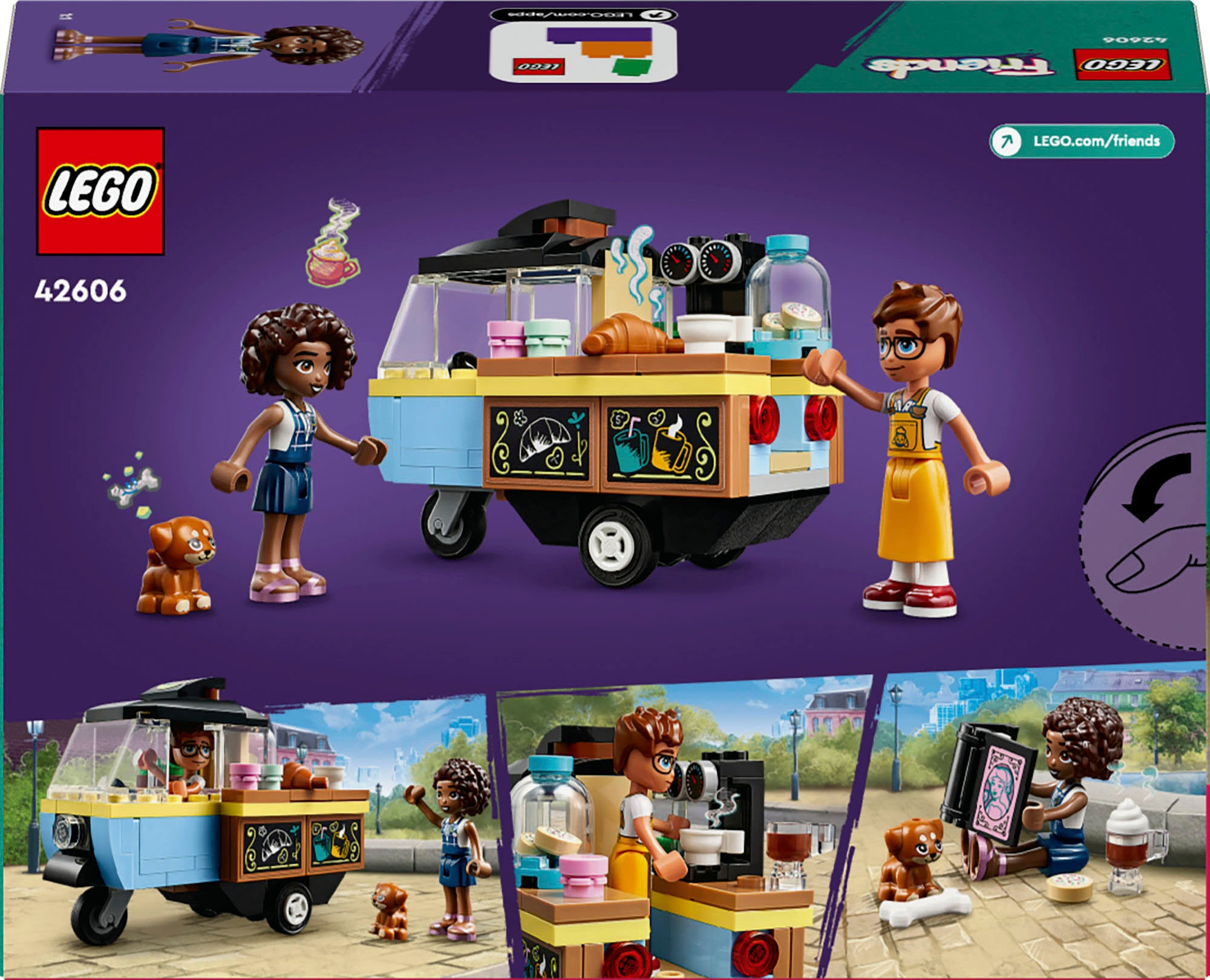LEGO® Konstruktionsspielsteine »Rollendes Café (42606), LEGO Friends«, (125 St.), Made in Europe