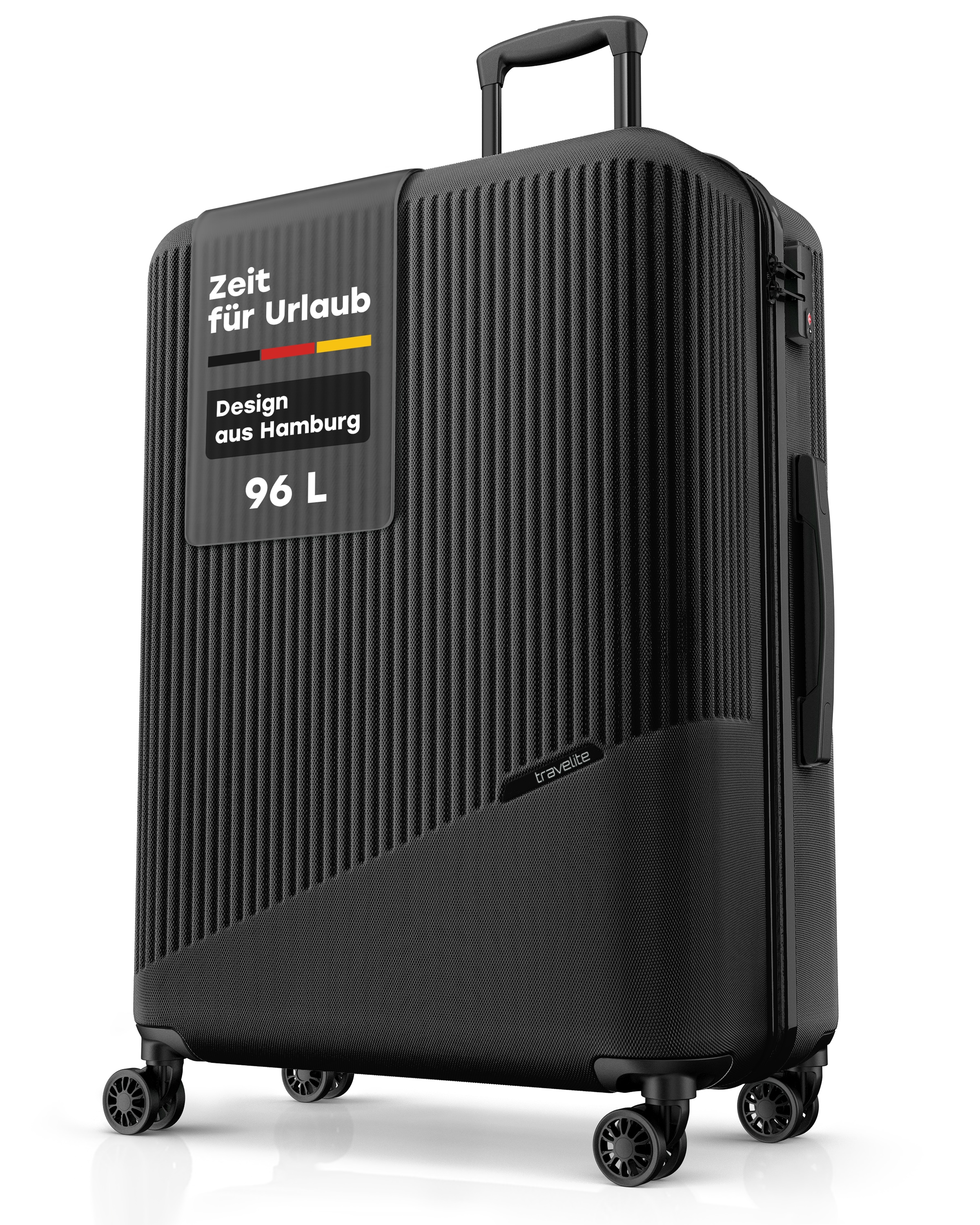 Travelite BALI Trolley L 4-Rollen Schwarz