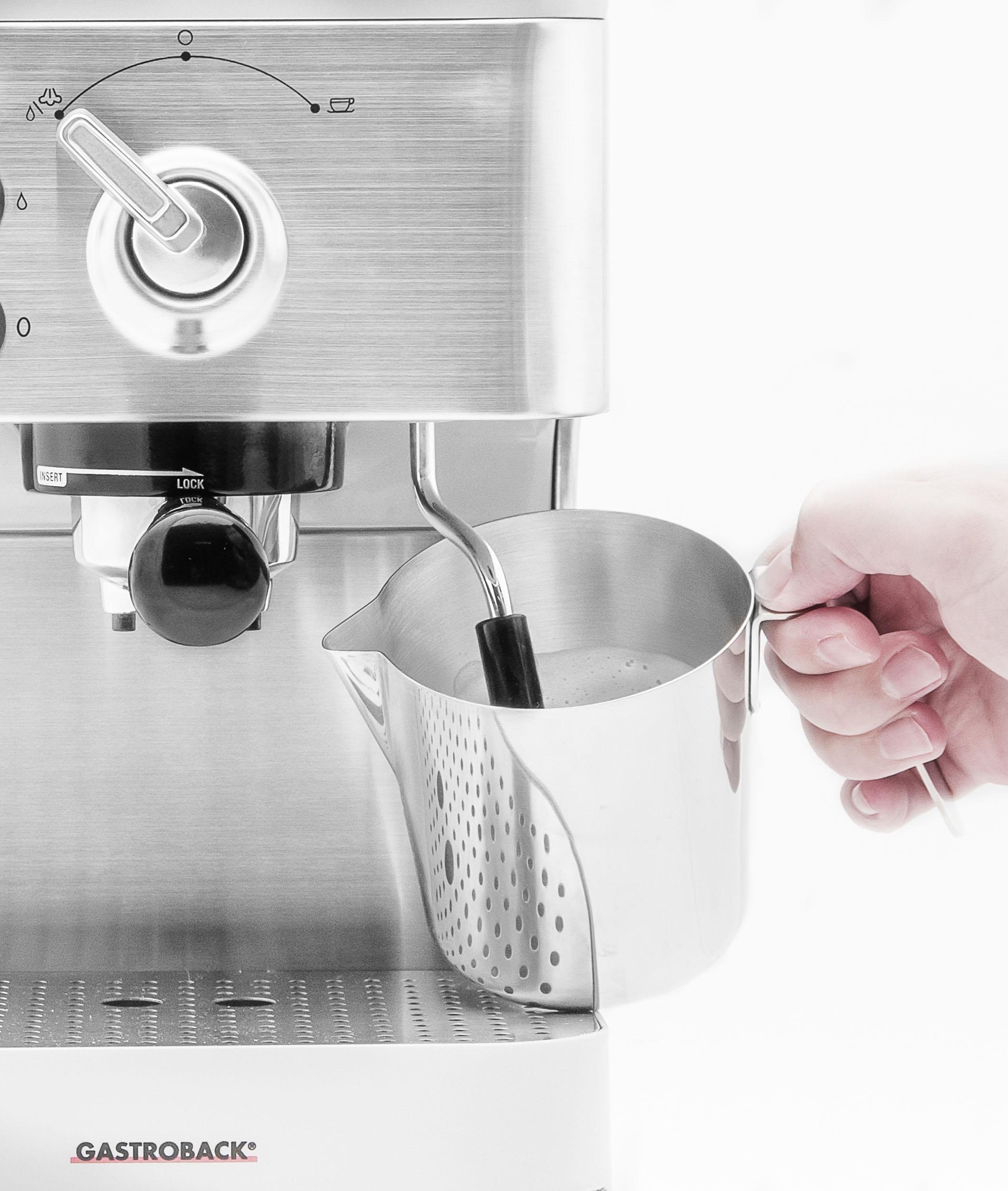 Gastroback Espressomaschine »Design Espresso Plus 42606« Siebträger, auch für Espressopads geeignet, inkl. Milchkännchen