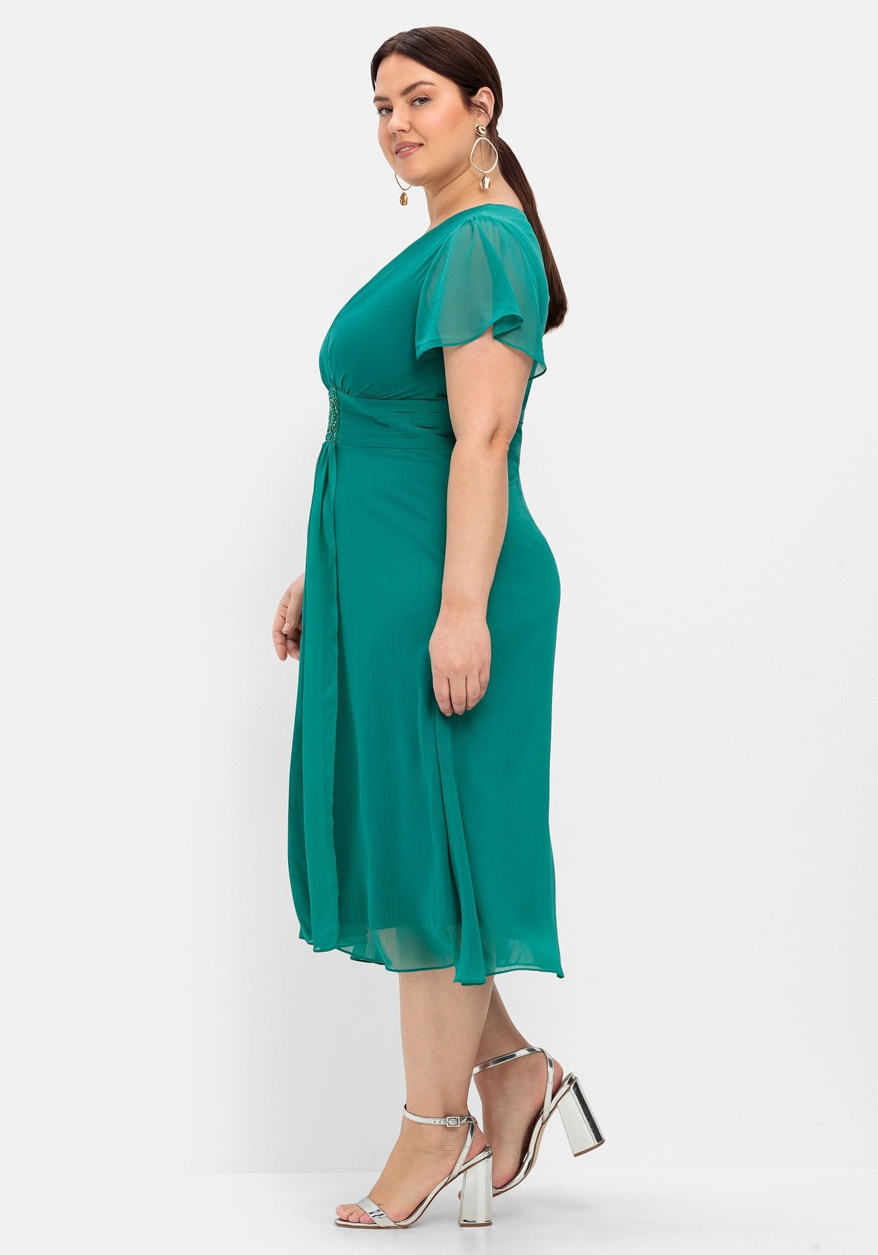 Sheego Abendkleid »Abendkleid mit Alloverdruck«