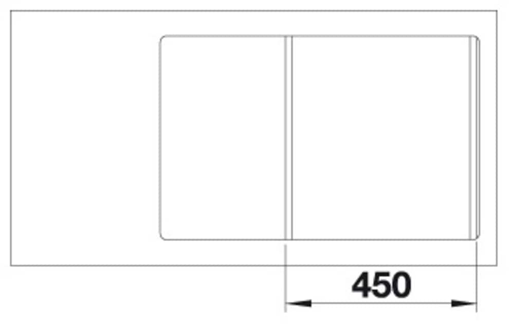Blanco Granitspüle »AXIA III 45 S-F« 1 Stk. tlg. inklusive gratis Glasschneidebrett