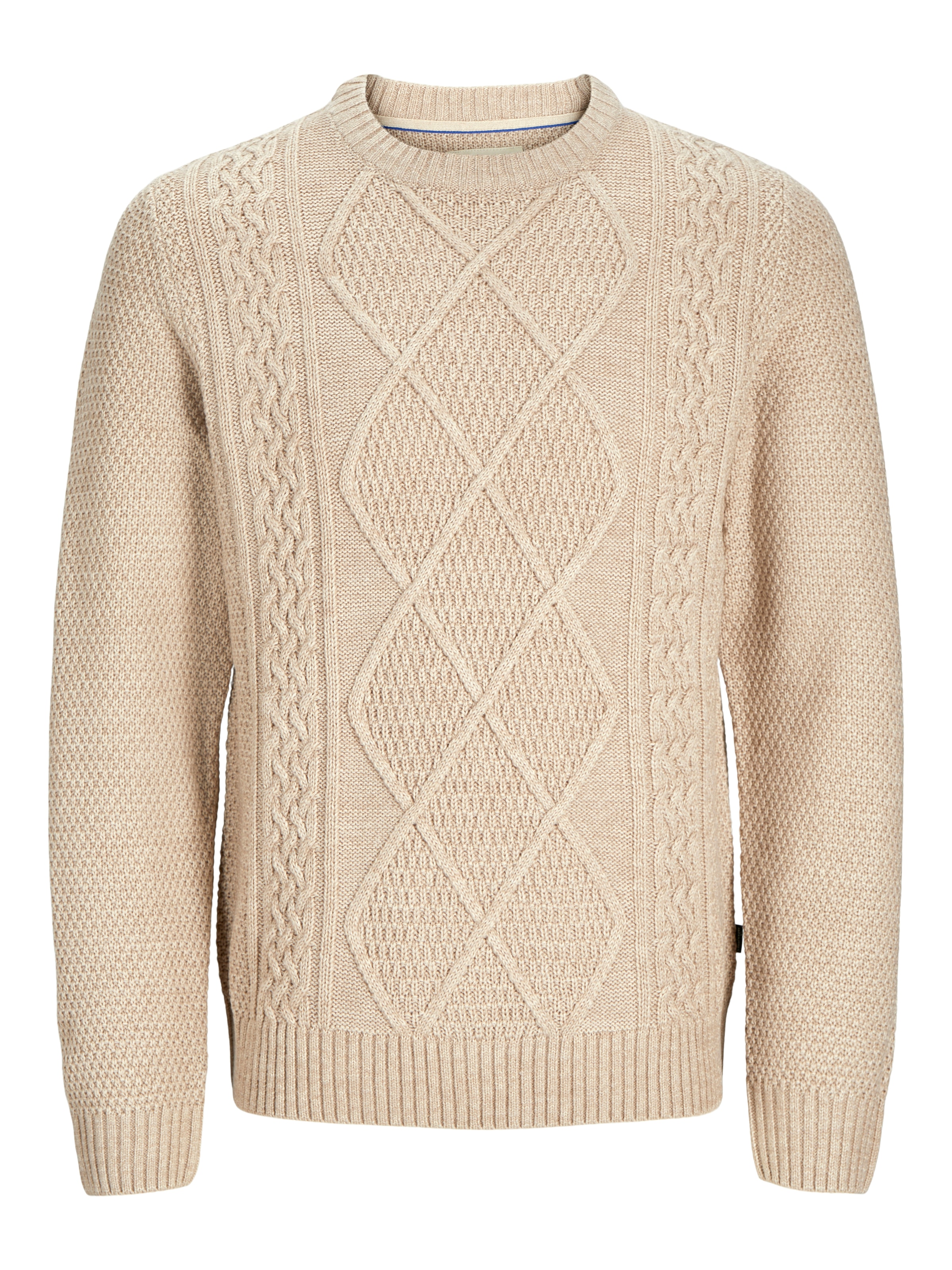 Jack & Jones Rundhalspullover »JPRBLUDIOGO CABLE KNIT LN«