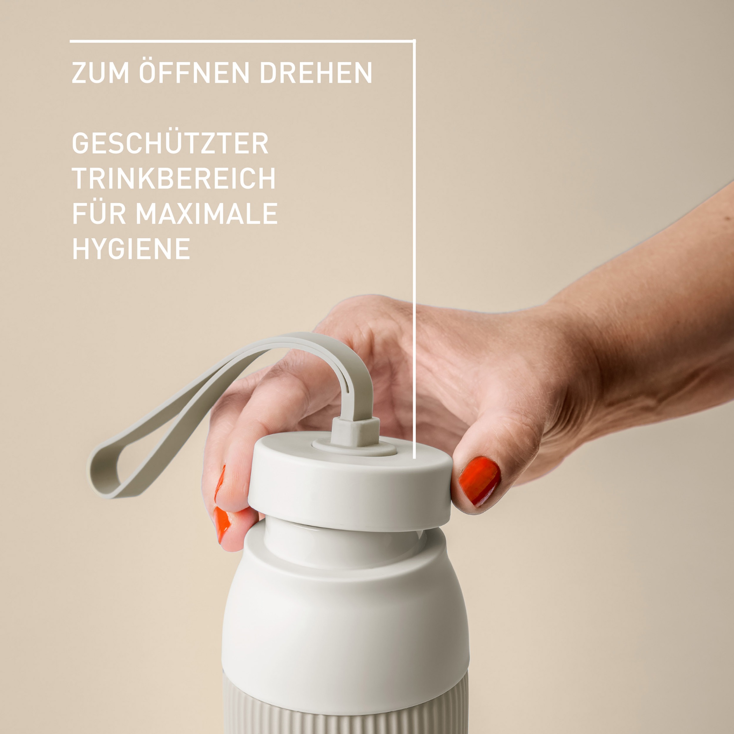 Emsa Isolierflasche »beYou Twist« mit integriertem Sieb und Trageband, 100% dicht, spülmaschinengeeignet