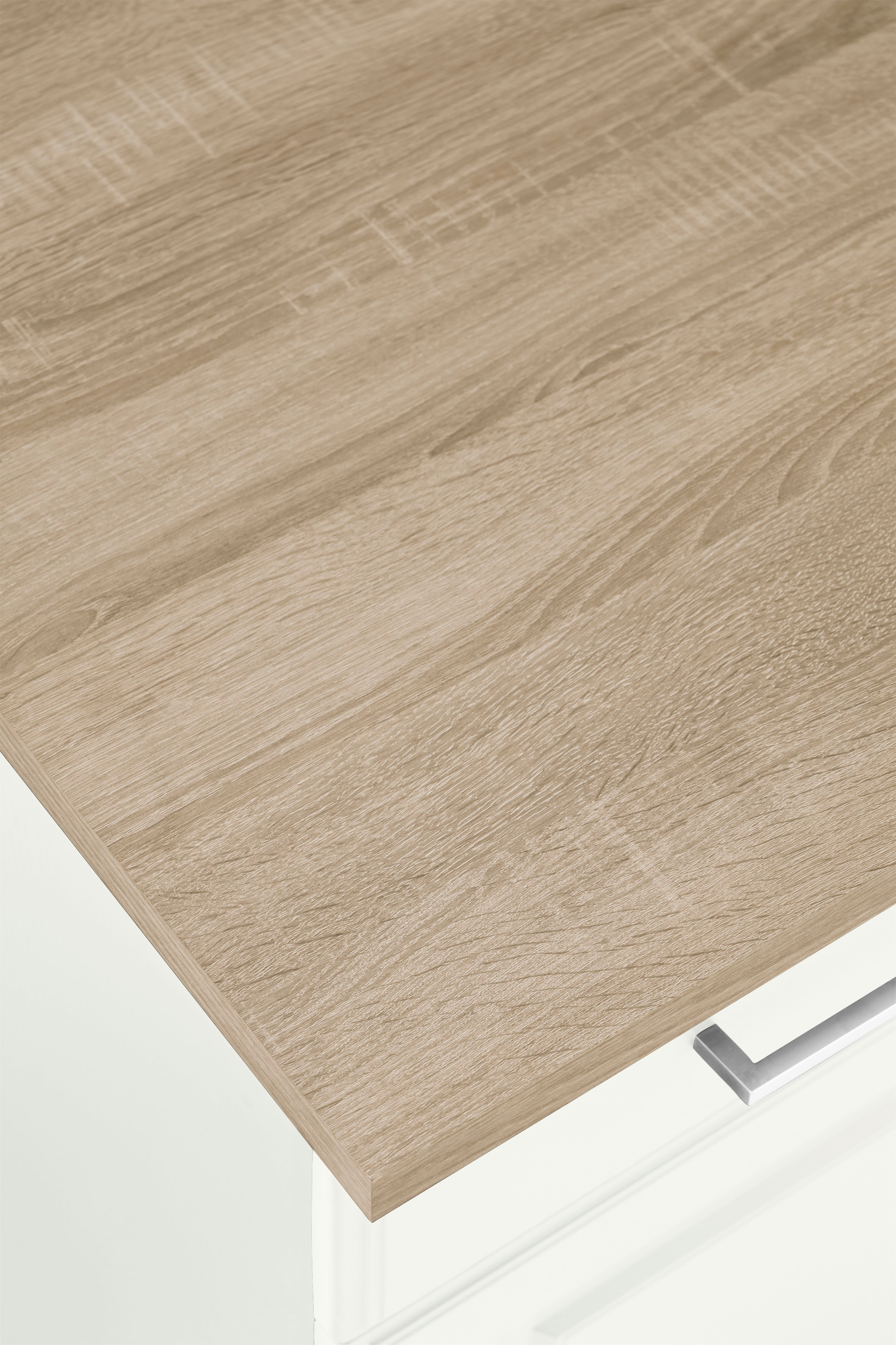 HELD MÖBEL Winkelküche »Stockholm«, Stellbreite 260/170 cm, mit hochwertigen MDF Fronten im Landhaus-Stil