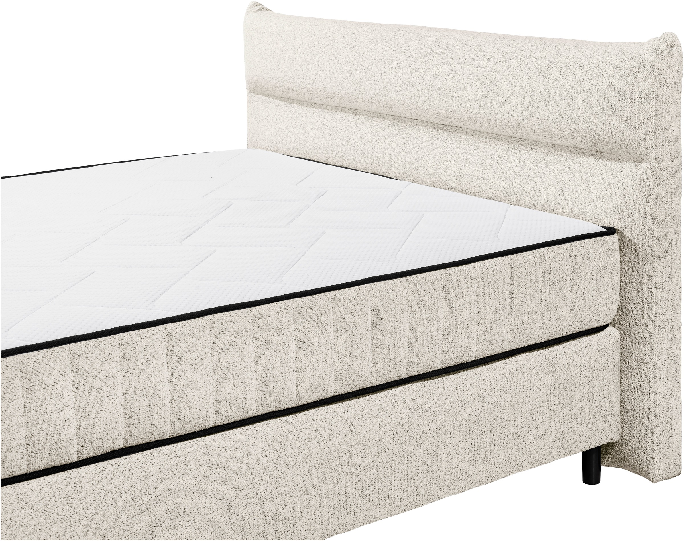ED EXCITING DESIGN Boxspringbett »Vlieland«, Premium 9-Zonen-Tonnentaschenfederkern Duo-Matratze mit Kokosmatte