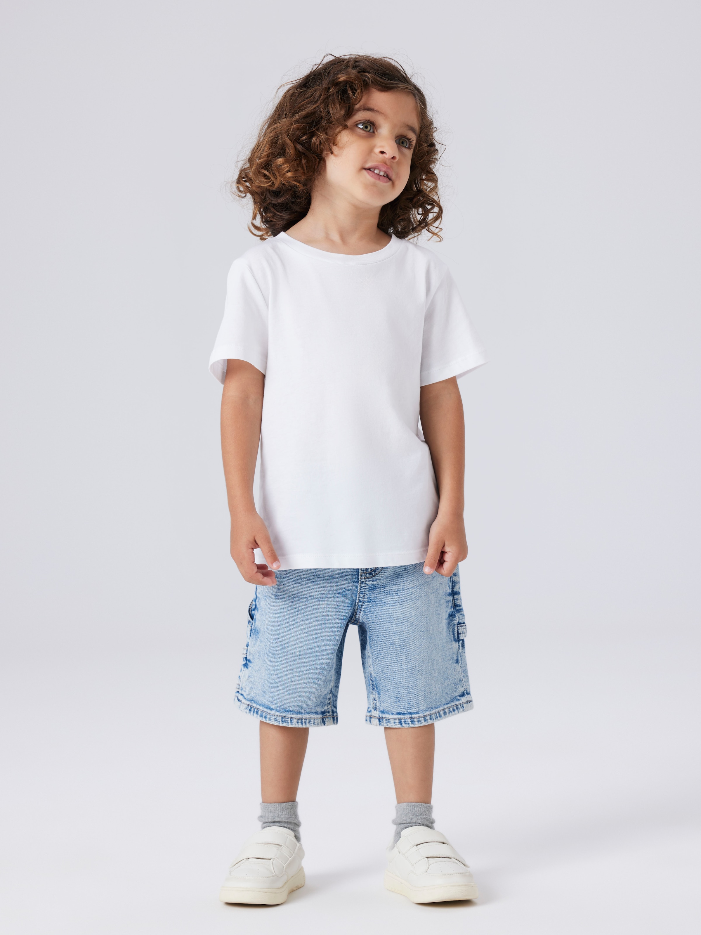 Name It Jeansshorts »NMMBEN LOOSE DNM BERMUDA 8620-BC NOOS« Baumwollmischung, Denim, Used Look