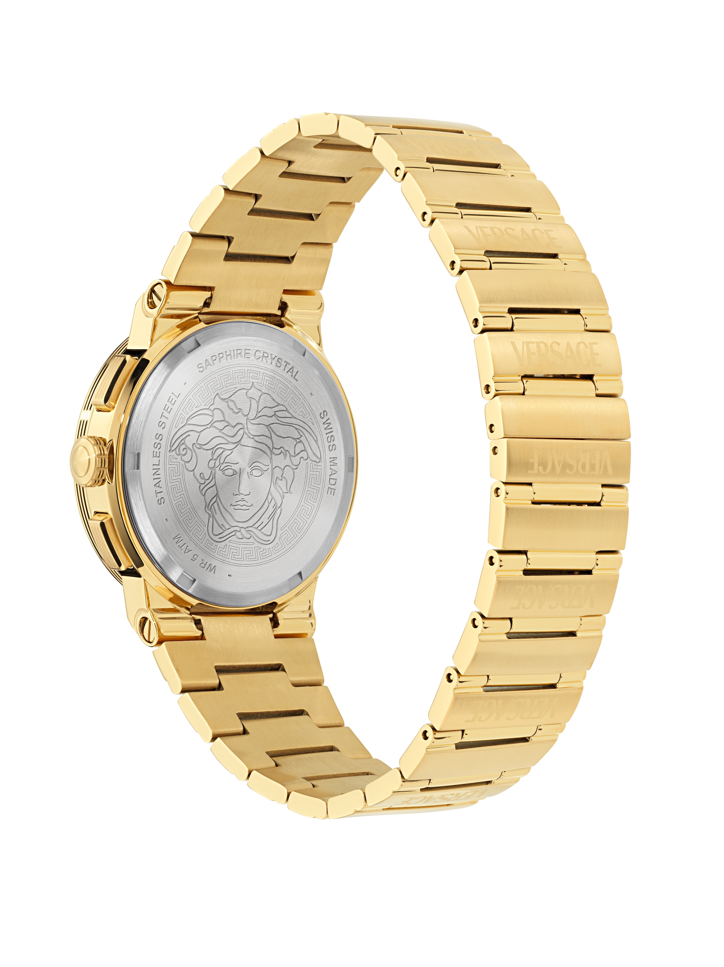 Versace Chronograph »GRECA LOGO CHRONO RESTYLE« Quarzuhr, Armbanduhr, Damenuhr, Herrenuhr, Swiss Made