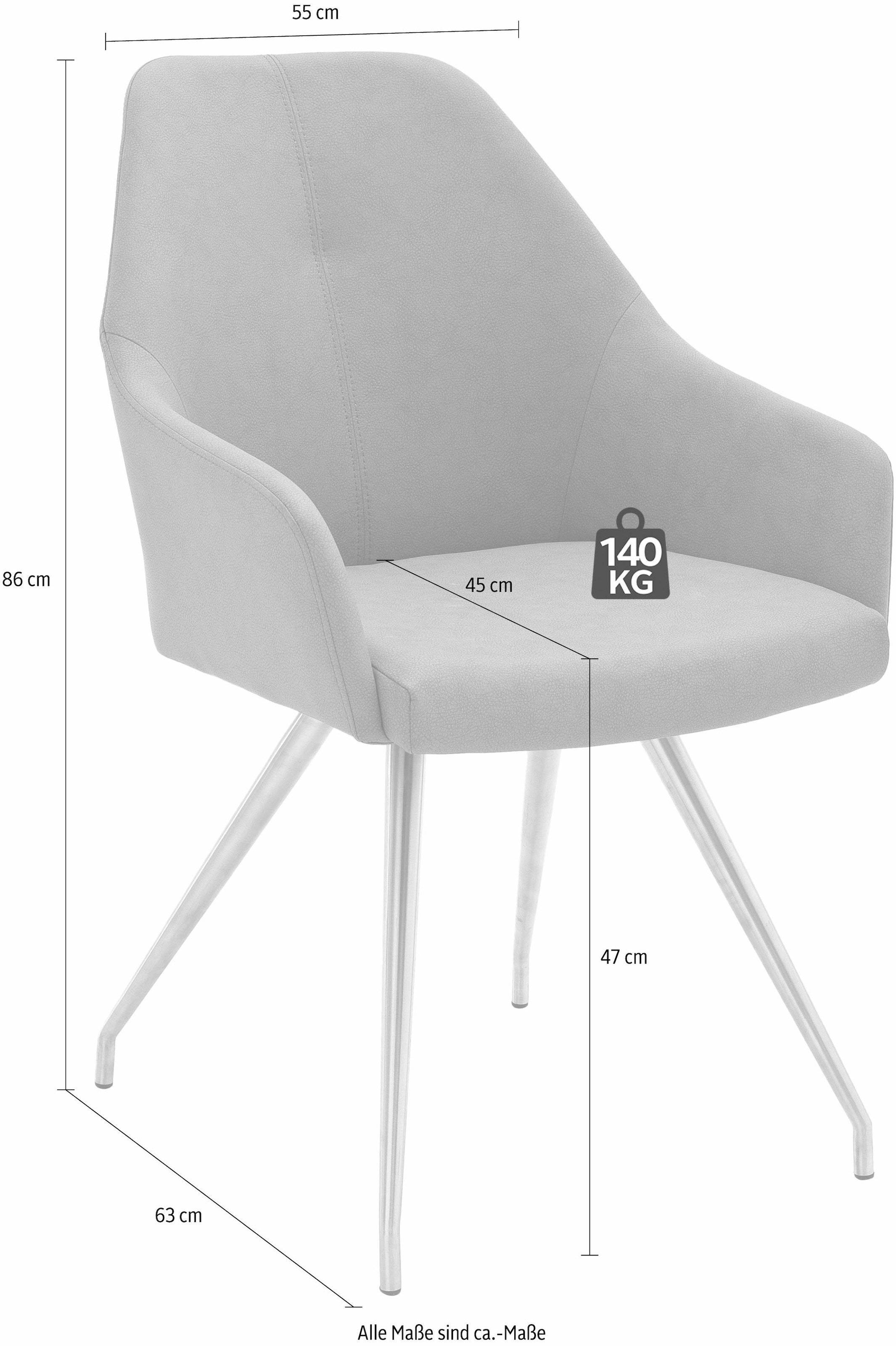 [Menge ist groß] MCA furniture 4-Fußstuhl »Madita A-Oval«, 140 St., (Set), 2 Kg Stuhl Raten belastbar bestellen bis auf Kunstleder