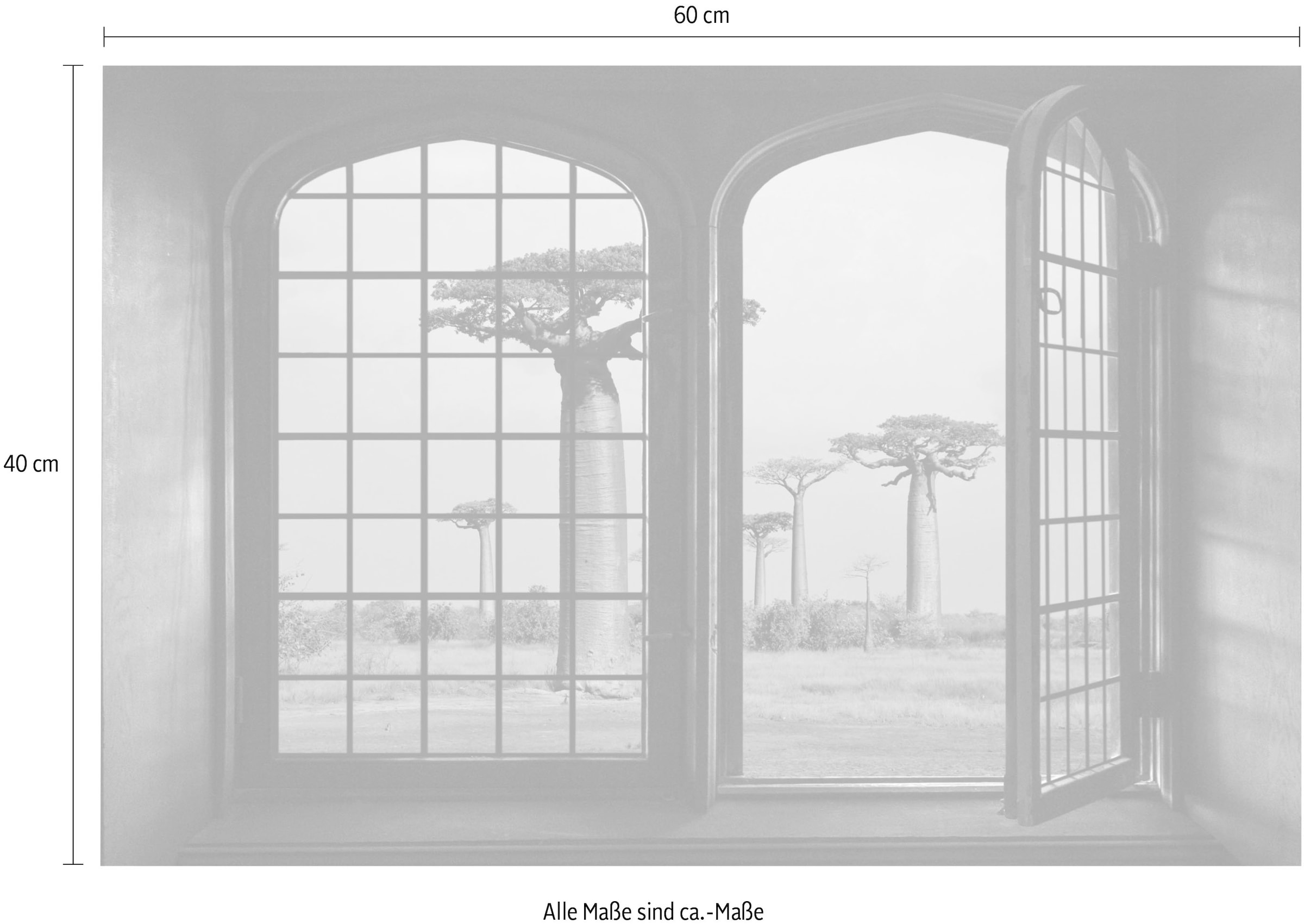 queence Wandsticker »Bäume« Wandsticker, Wandbild, selbstklebend, 3D, Fenster