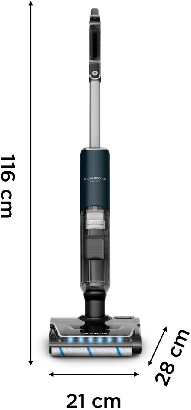Rowenta Nass-Trocken-Sauger »X-Clean 7, Saugen und Wischen, LED-Display, 180° abflachbares Design« selbstreinigend, selbstfahrendes Walzensystem, für Hartböden, GZ5735