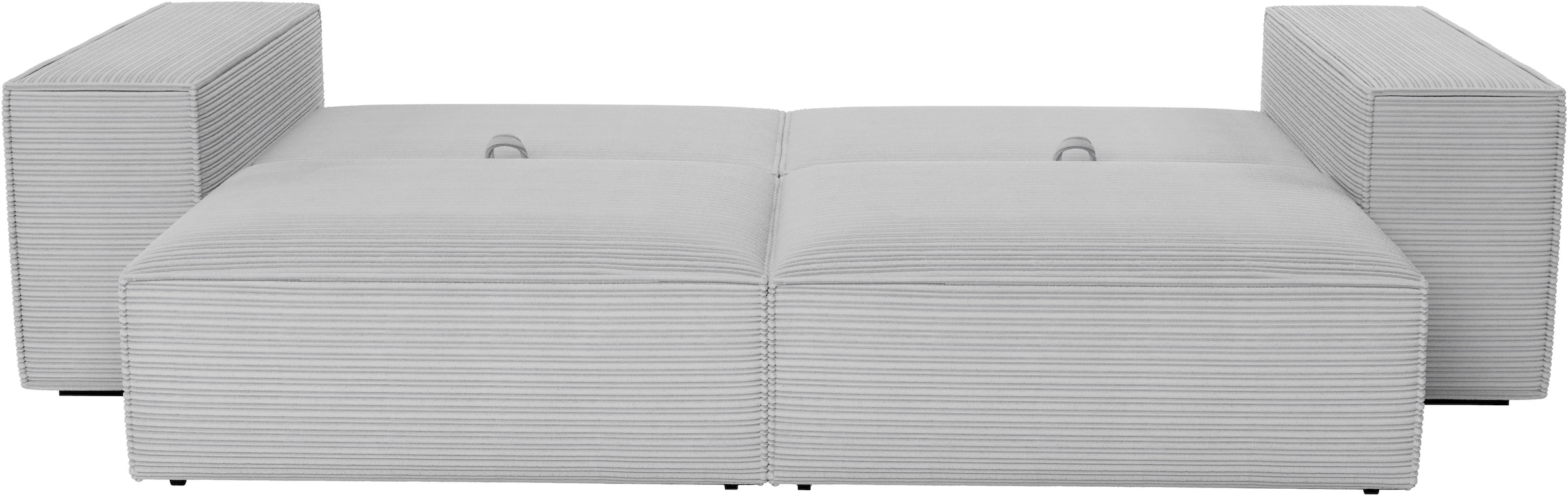 Trends by HG Big-Sofa »Conor XL, B: 268cm, Liegefläche: 138 x 194 cm, in Cord und Velours« mit Schlaffunktion und Bettkasten