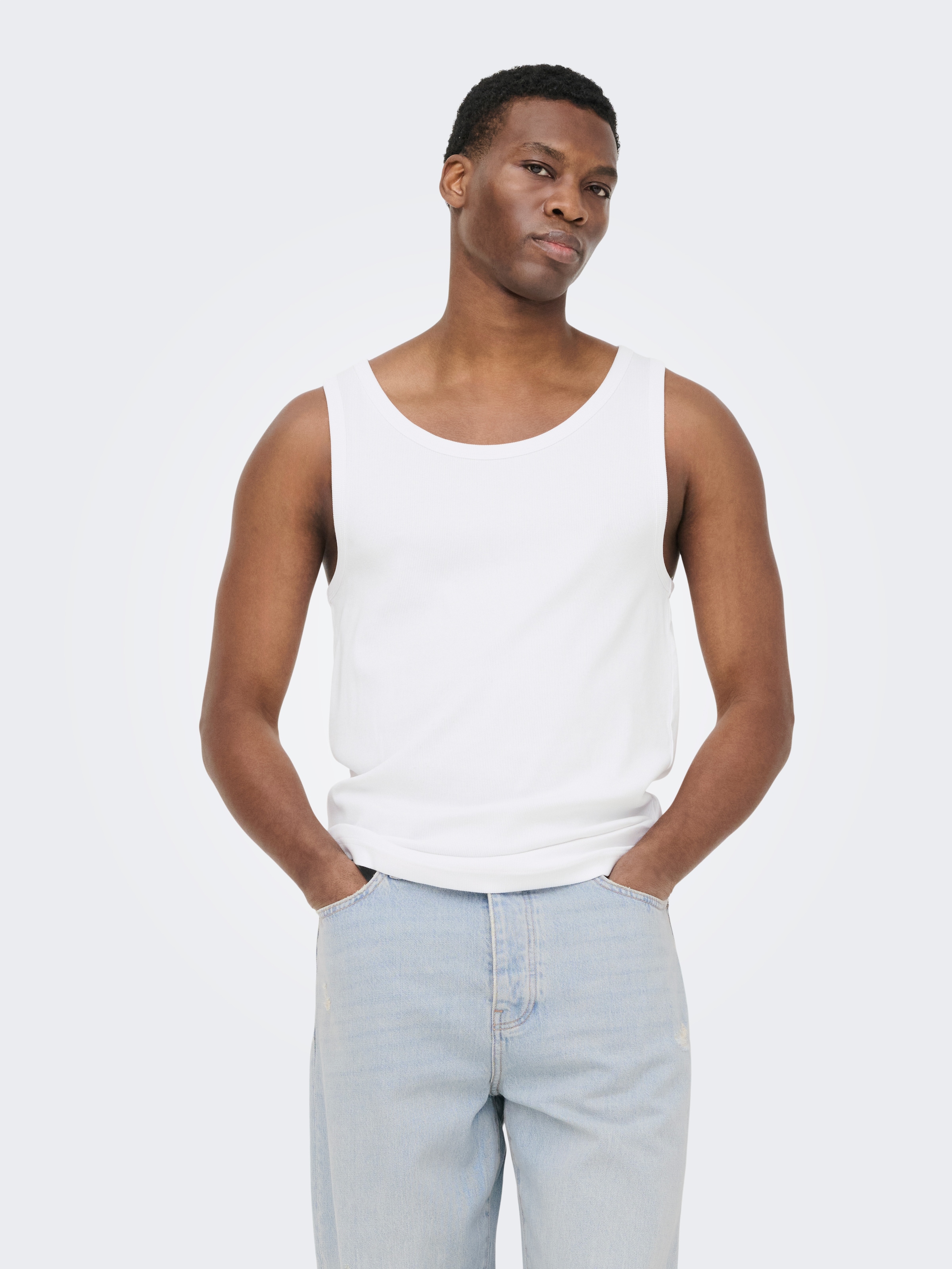 ONLY & SONS Rundhalsshirt »ONSTANNER REG SL TANK TOP NOOS«