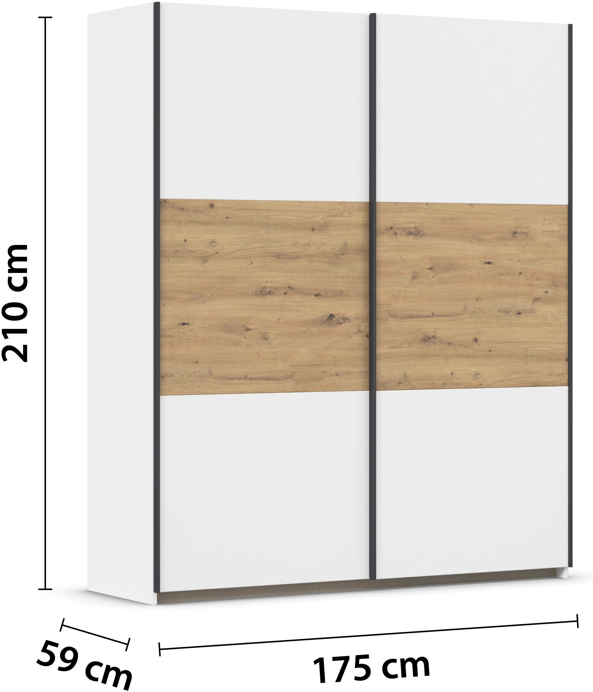 rauch Schwebetürenschrank »Kleiderschrank Schrank Garderobe Garderobenschrank Wäscheschrank NEO«, (in 3 verschiedenen Ausstattungen BASIC/CLASSIC/PREMIUM), mit großzügigem Stauraum und vielfältigen Farbkombinationen