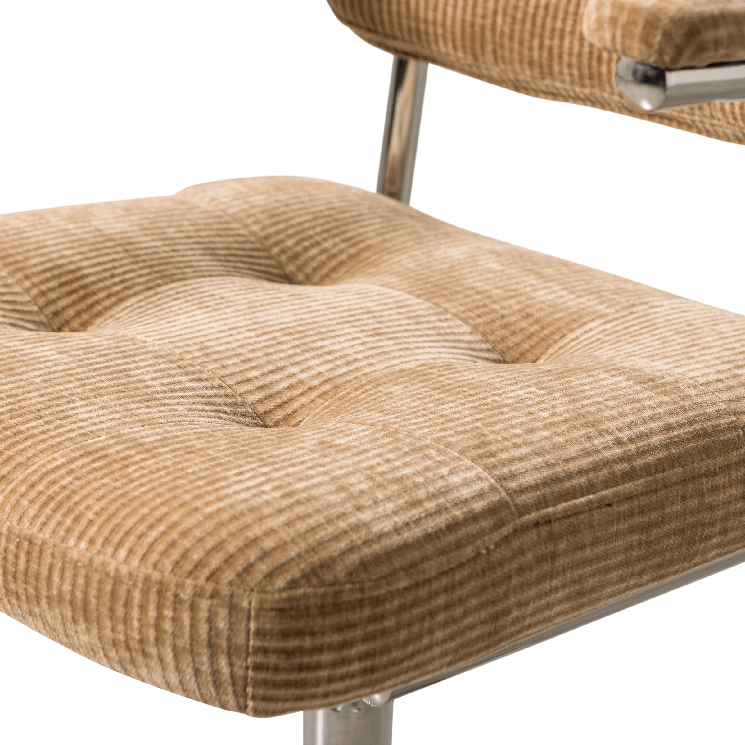 WOOOD Drehstuhl »Kova mit Rippenstoff-Bezug höhenverstellbar, B 54 x T 60 x H 87 cm« () Drehbar, Hohe Verschleißfestigkeit, Tragkraft 125 kg