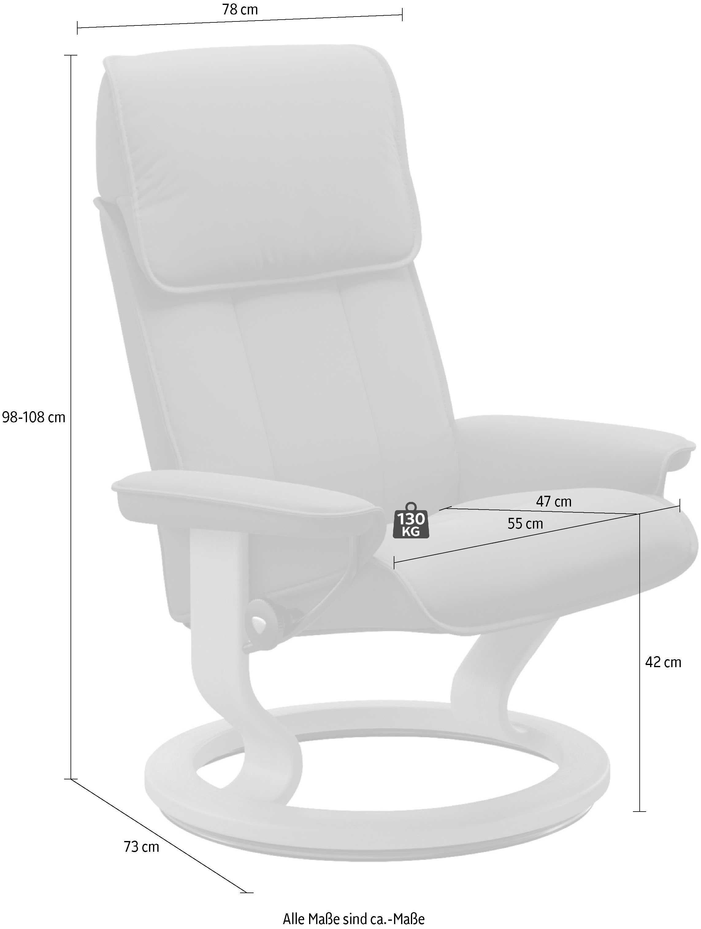 Stressless® Relaxsessel »Admiral«, mit Classic Base, Größe M & L, Gestell Schwarz