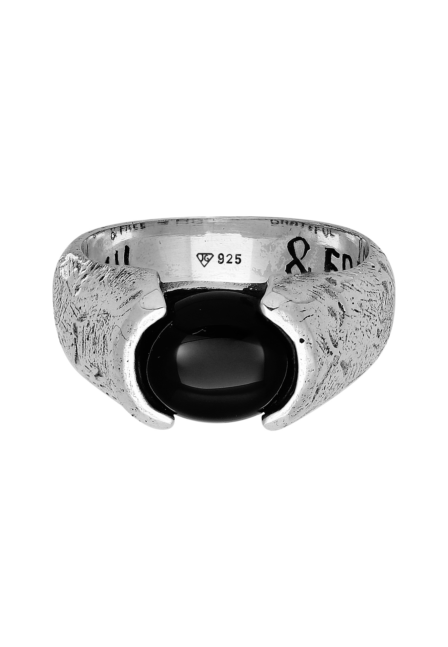 HAZE & GLORY Silberring »Ring Liberty - Schwarzer Onyx 925 Silber«