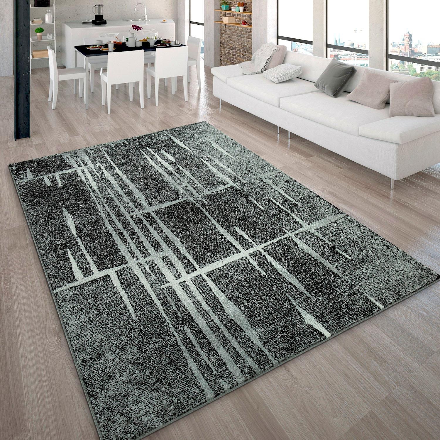 Paco Home Teppich »ECE 924«, rechteckig, Kurzflor, modernes Matrix Design,  ideal im Wohnzimmer & Schlafzimmer