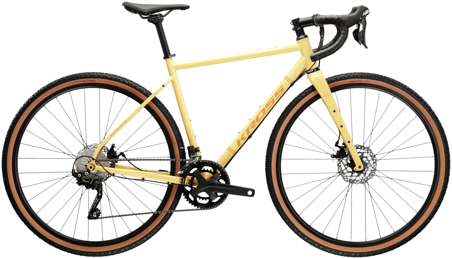 Kross Gravelbike »KROSS Gravelbike Esker 4.0 28" gelb« 20 Gang Shimano GRX RX400 Schaltwerk Kettenschaltung