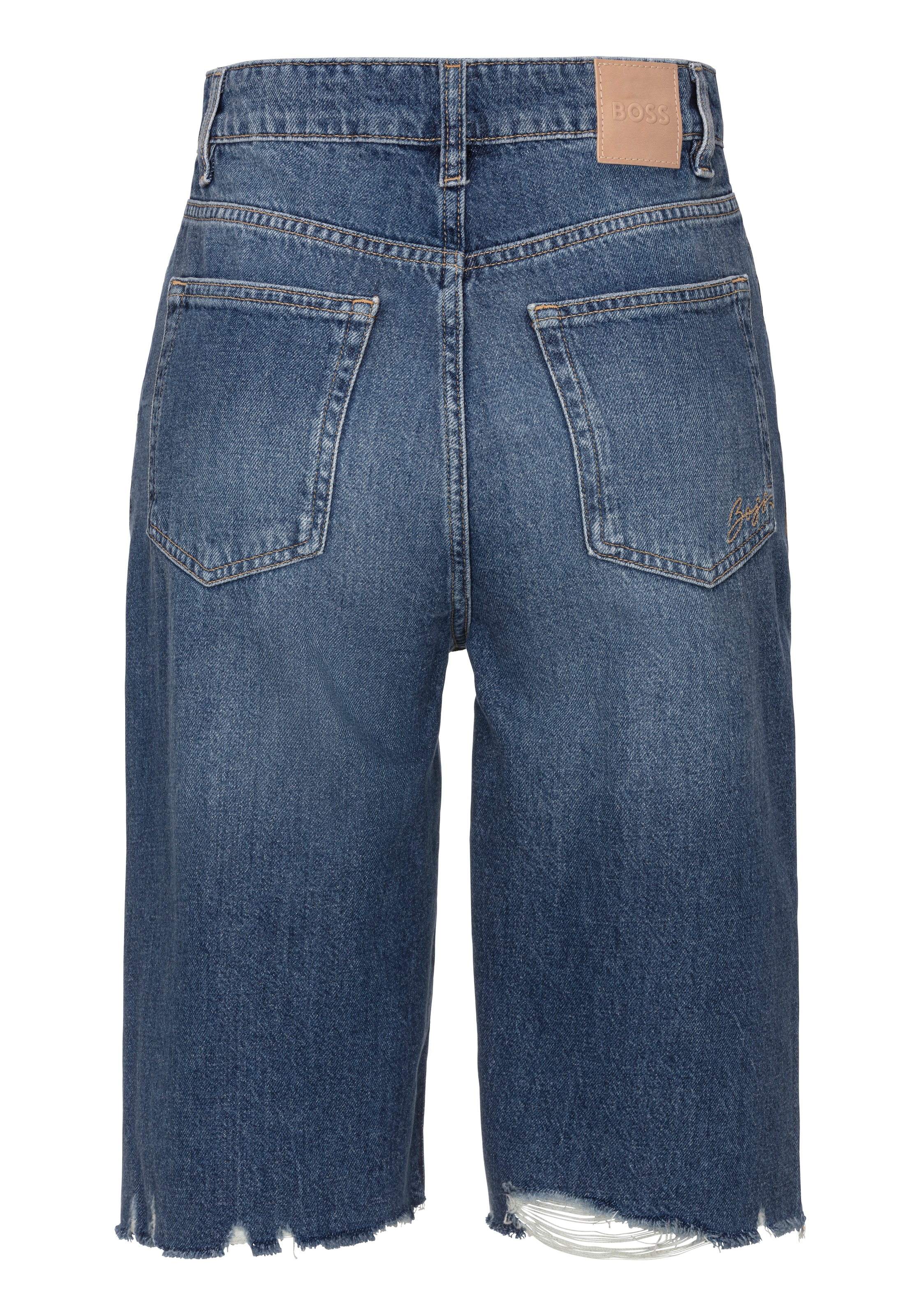 BOSS ORANGE Shorts »DENIM JORTS Premium Damenmode«, mit Logostickerei hinten