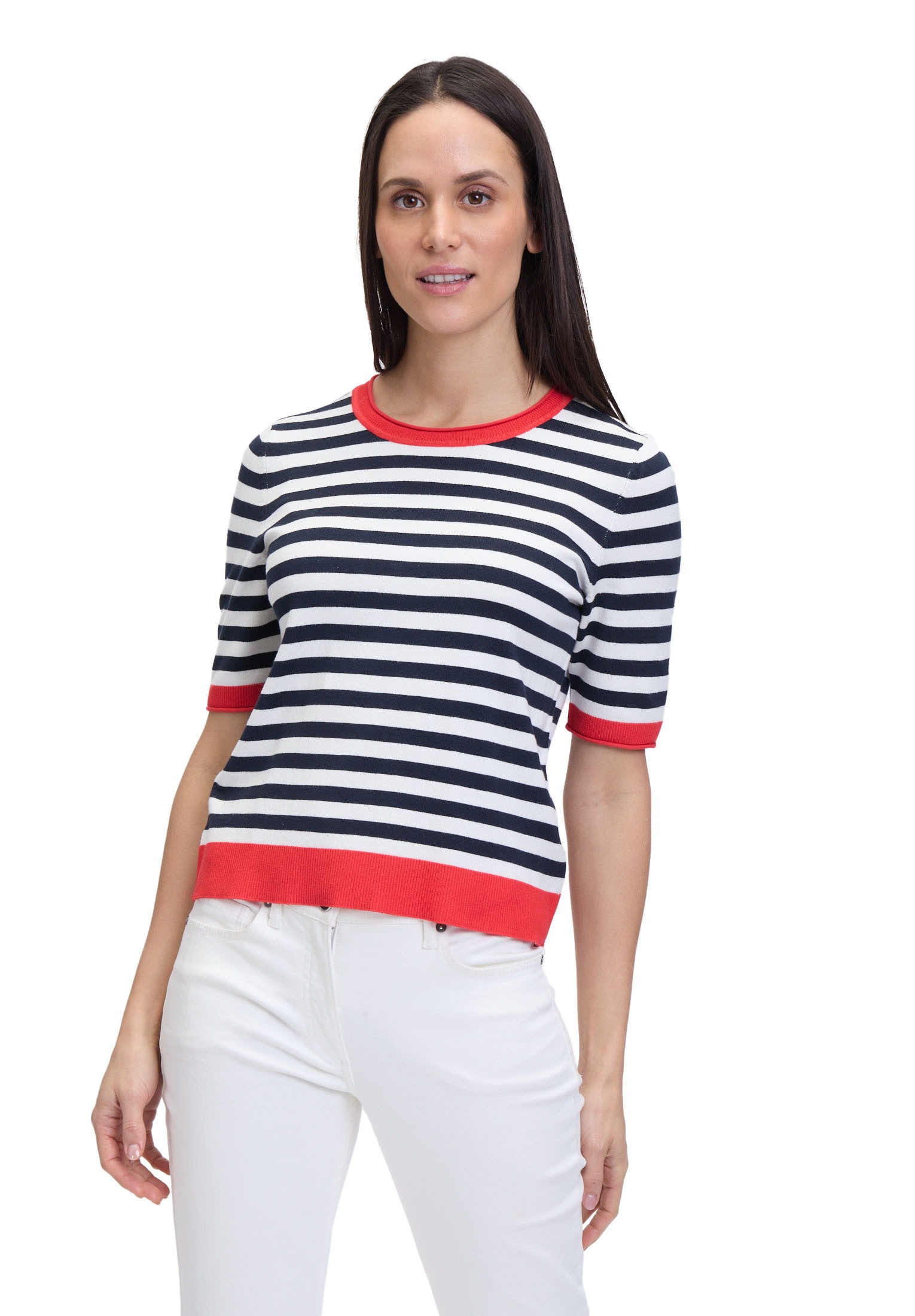 Betty Barclay Rundhalspullover »Basic-Pullover mit Streifen«