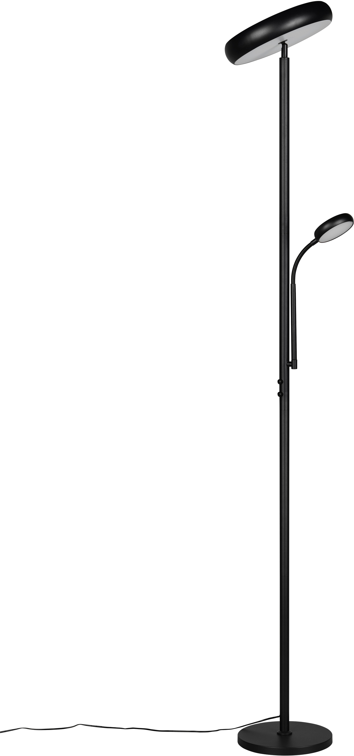 REALITY Leuchten LED Stehlampe »PALERMO, LED Stehleuchte mit Fernbedienung, 27,5W 2000 Lumen CCT« LED-Board 1 Stk. warmweiß - kaltweiß dimmbar, Lichtfarbe einstellbar 3000-6000K warm-/kaltweiß, Höhe 183 cm