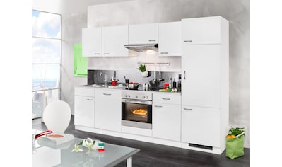 wiho Küchen Küchenzeile »Valencia, Set 2«, mit E-Geräten, Breite 280 cm kaufen