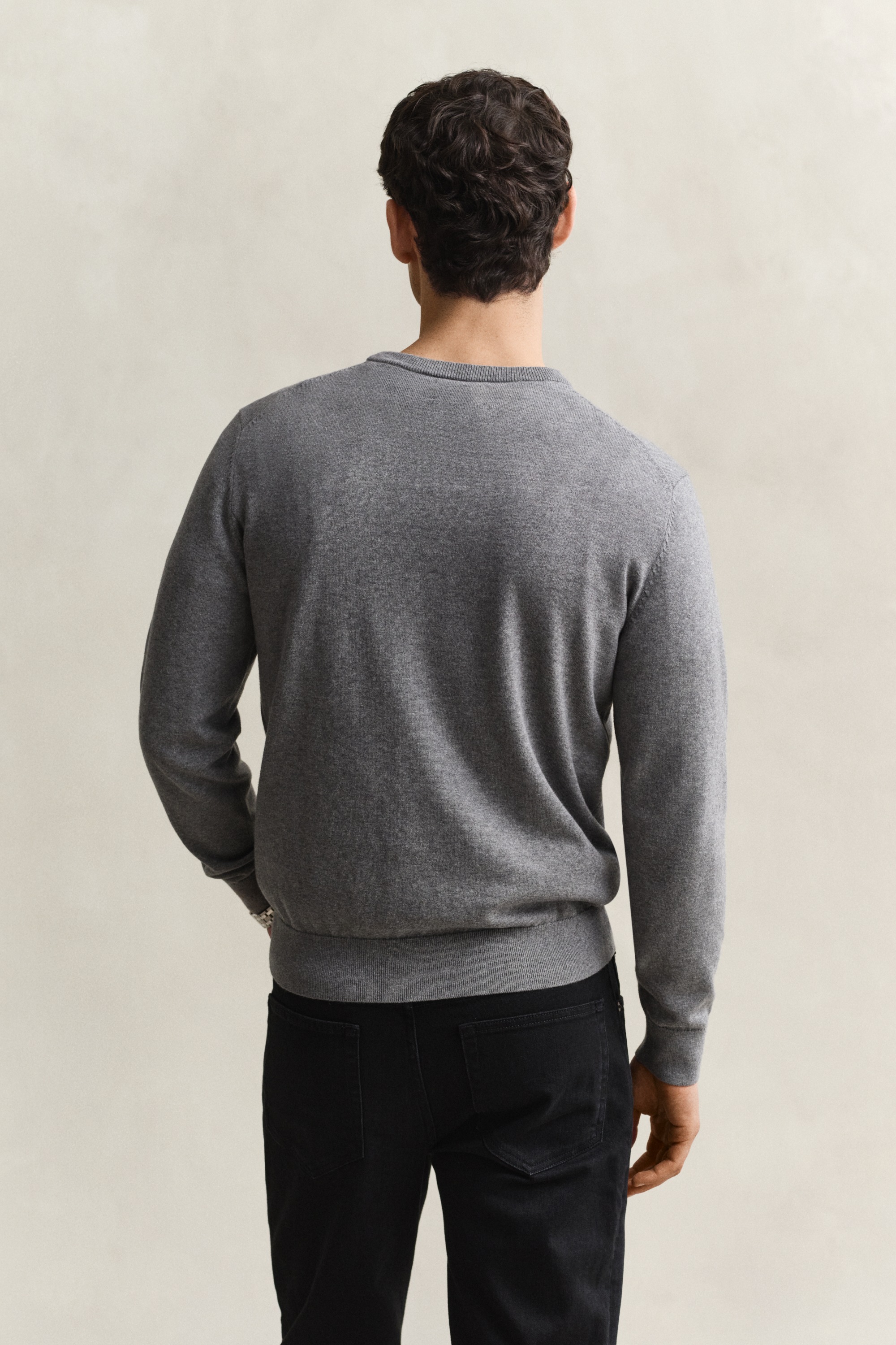 Gant Rundhalspullover »CLASSIC COTTON« Regular fit mit Rundhalsausschnitt