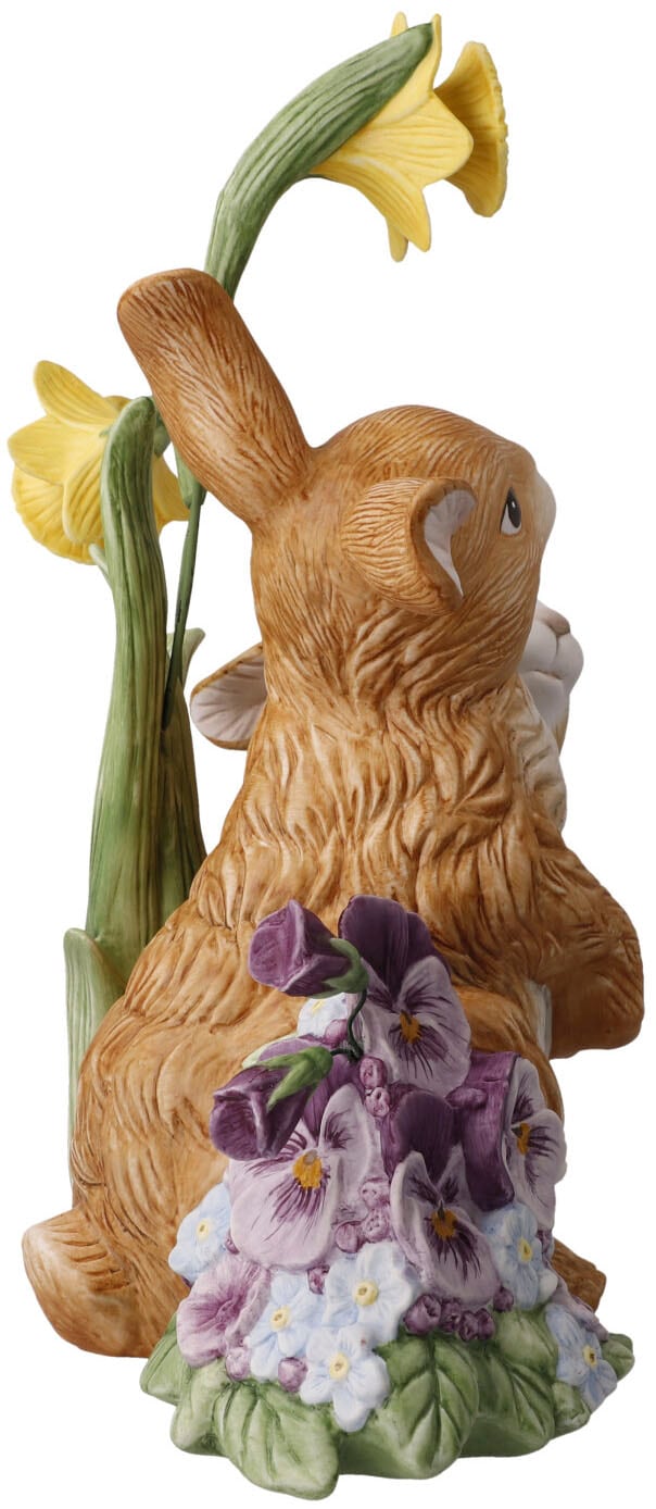 »Frühlingserwachen«, Hasenpaar kaufen Blumen mit Raten Sammelfigur, Osterhase auf Goebel