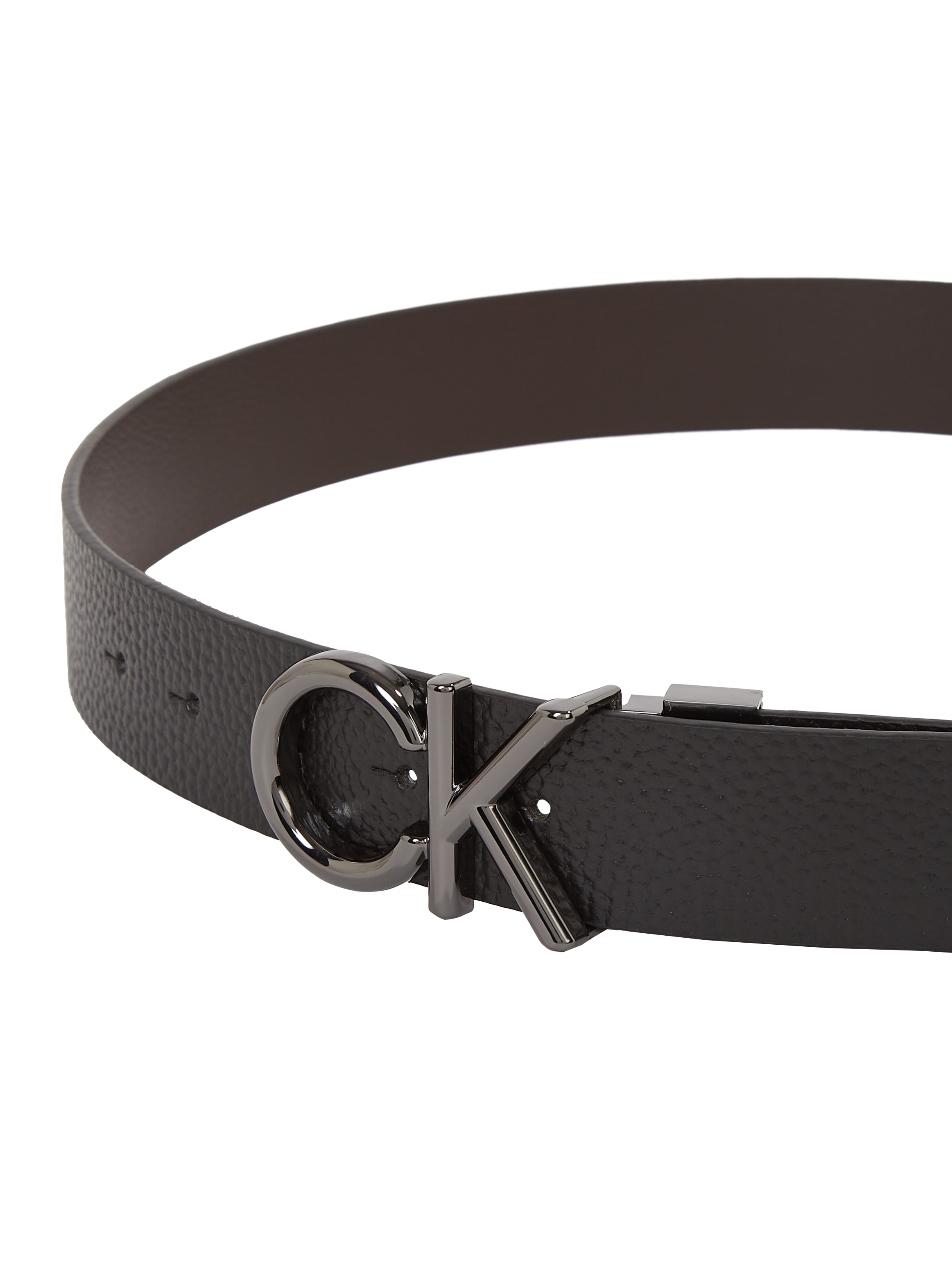 Calvin Klein Ledergürtel »ADJ/REV CK METAL BOMBE PB 35MM«, mit CK-Logoschließe