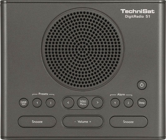 TechniSat Radiowecker »DIGITRADIO 51 - Uhrenradio«, mit DAB+, Snooze-Funktion, dimmbares Display, Sleeptimer