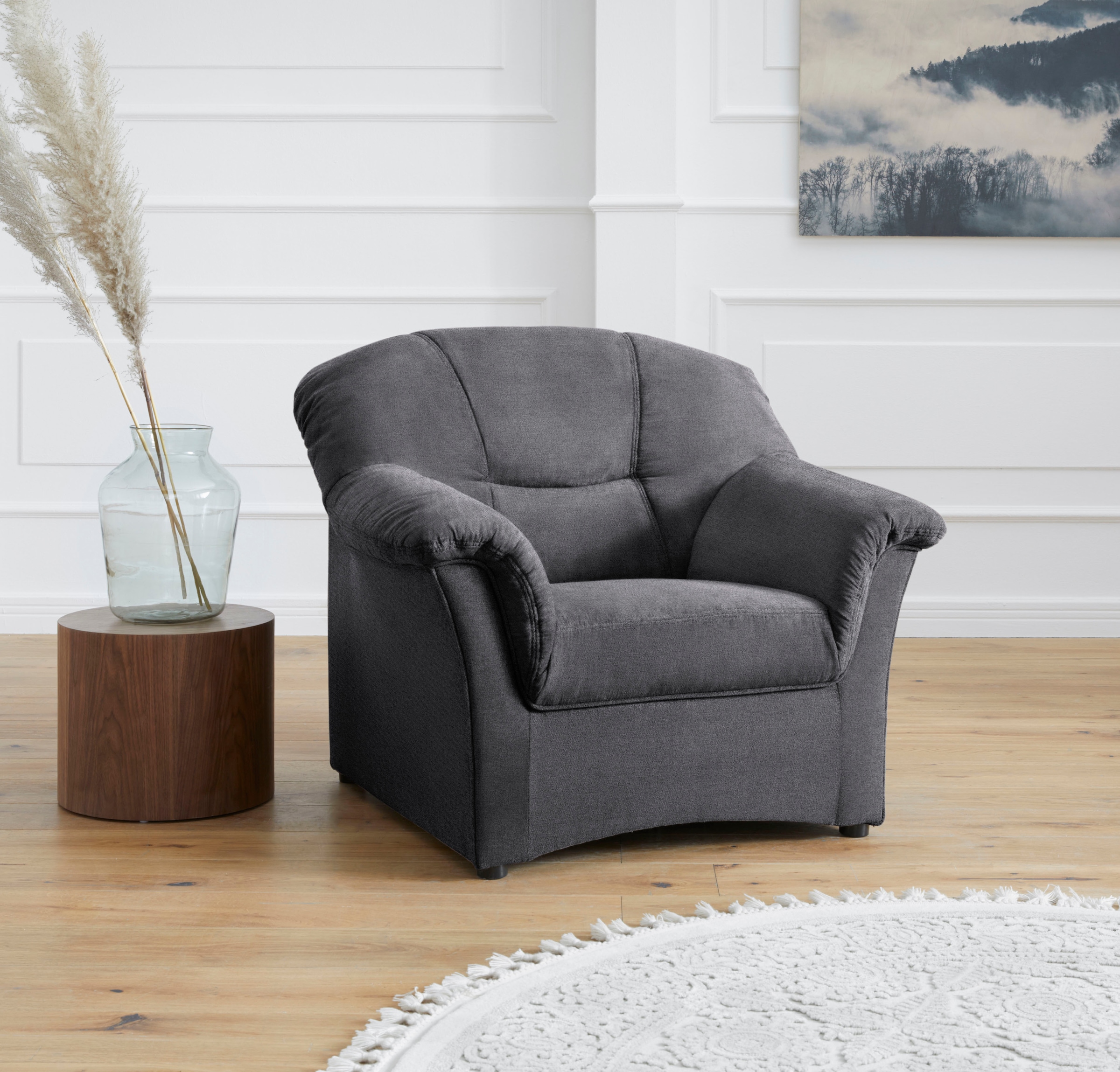 DOMO collection Sessel »SARAFINA Breite 102 cm, auch mit Federkern für noch mehr Sitzkomfort!« whlw. mit Federkern, elegantes Design
