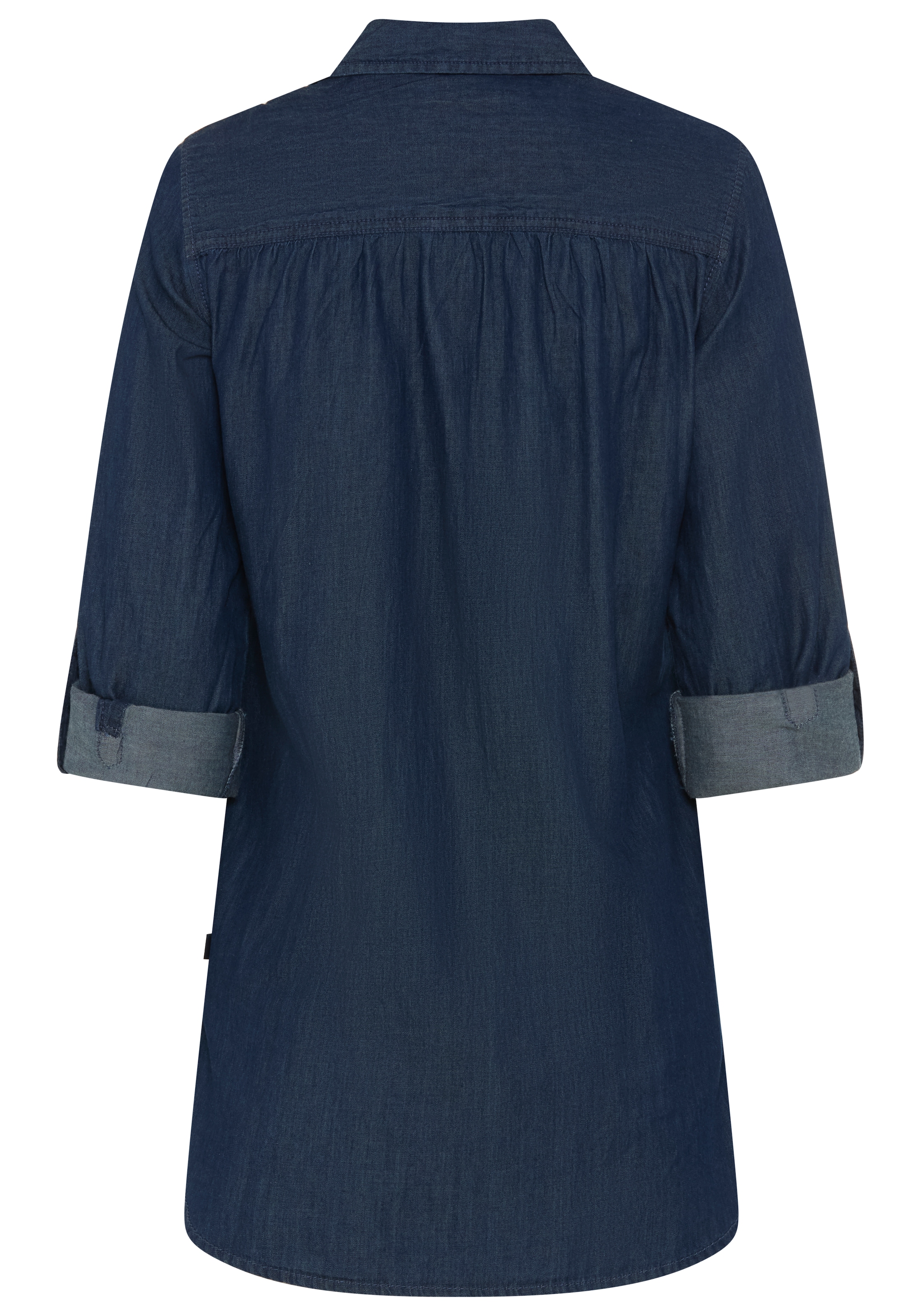 Arizona Jeansbluse »Krempelärmel mit Riegel« im Tunikastil