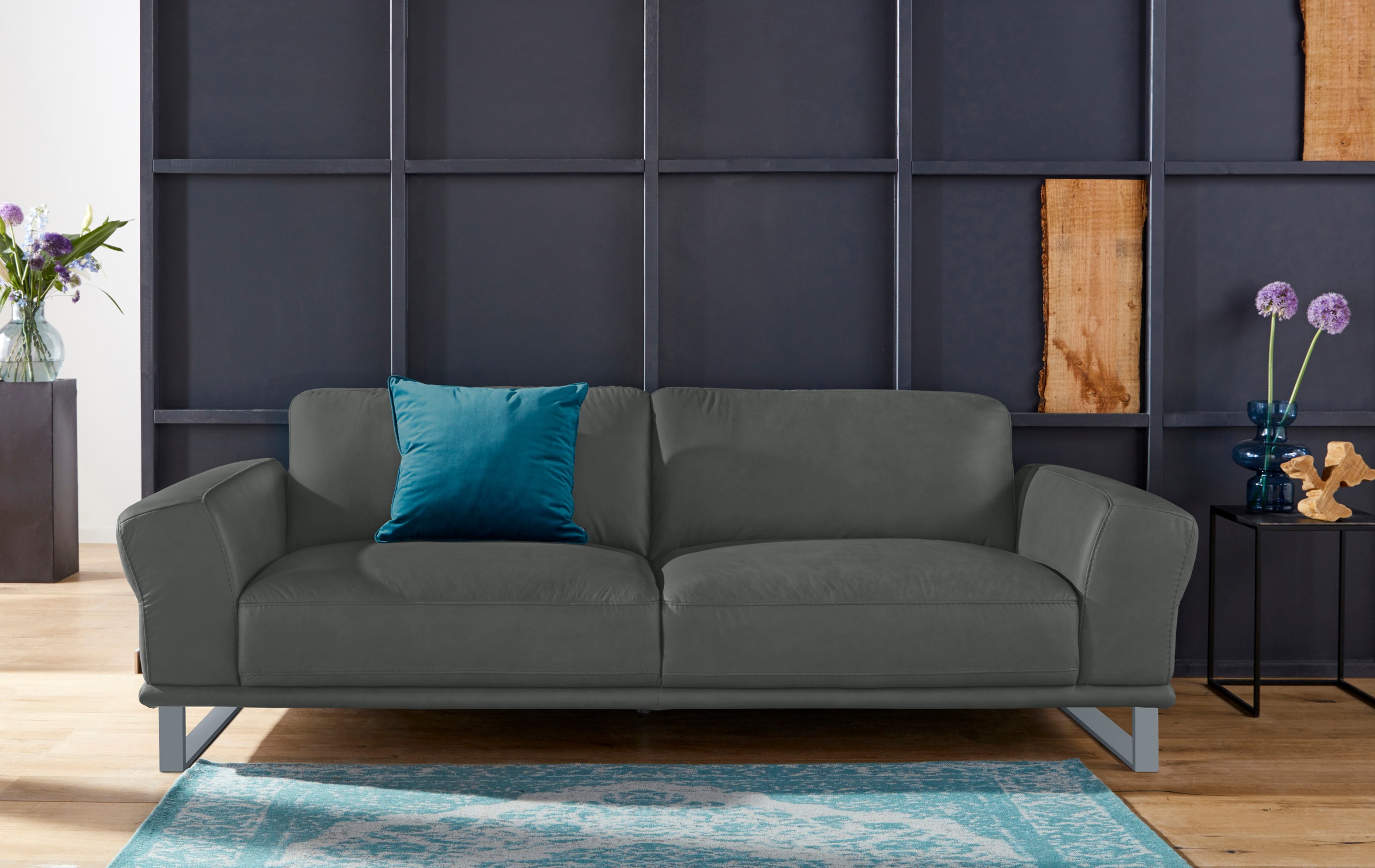 W.SCHILLIG 2,5-Sitzer »montanaa«, mit Metallkufen in Silber matt, Breite 232 cm