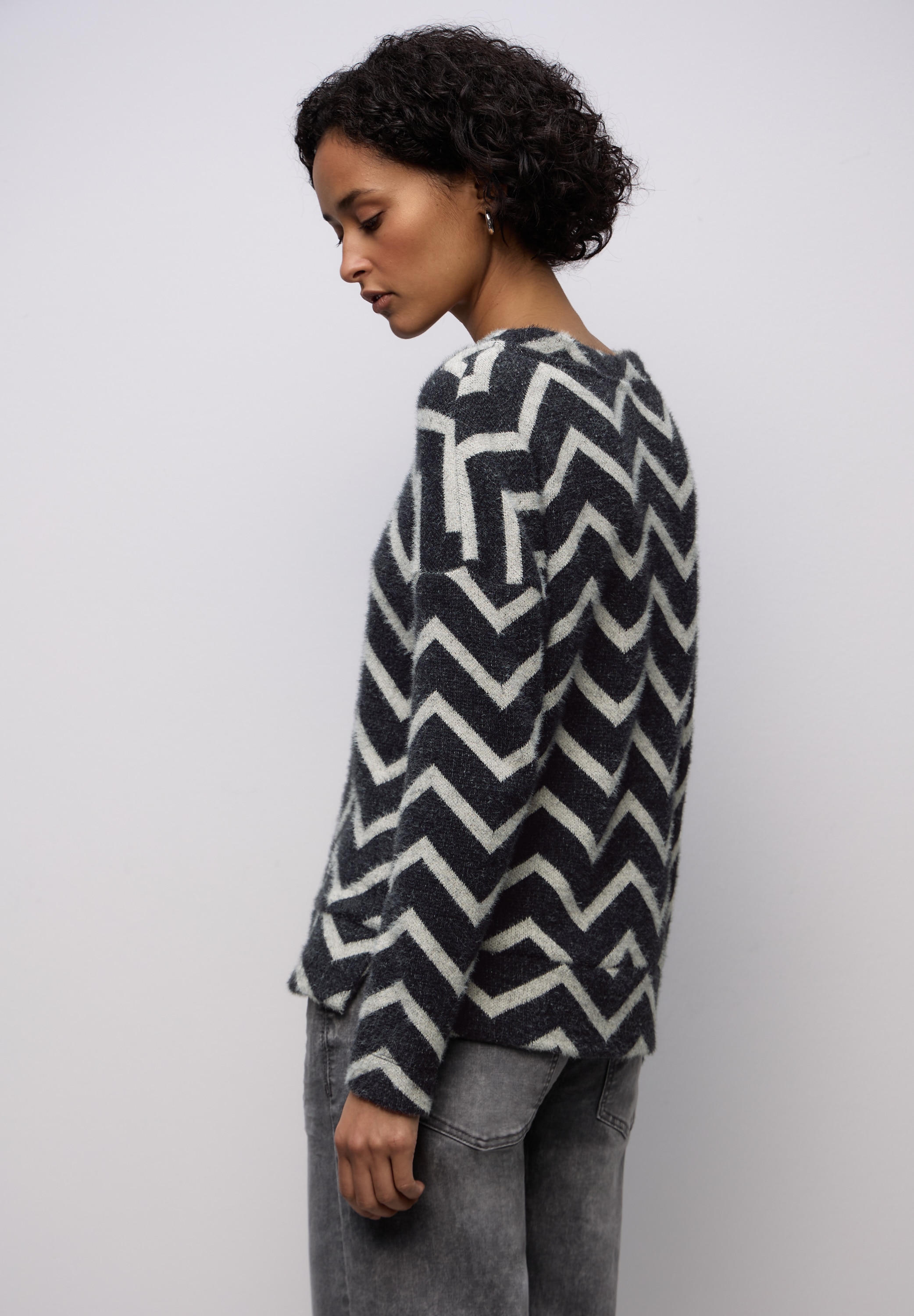 STREET ONE Rundhalspullover mit Muster