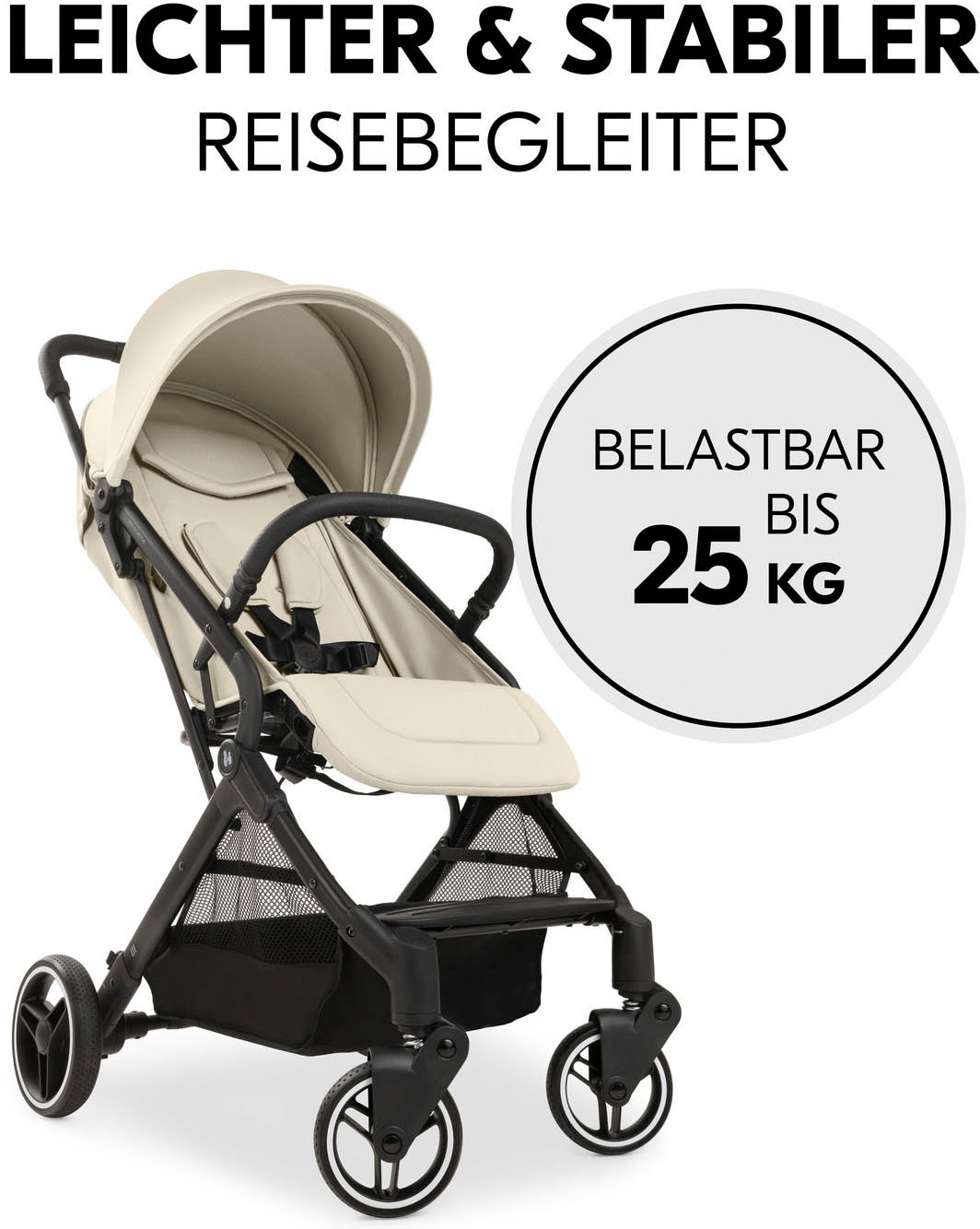 Hauck Kinder-Buggy »Travel N Care Plus Buggy, vanilla«, 22 kg