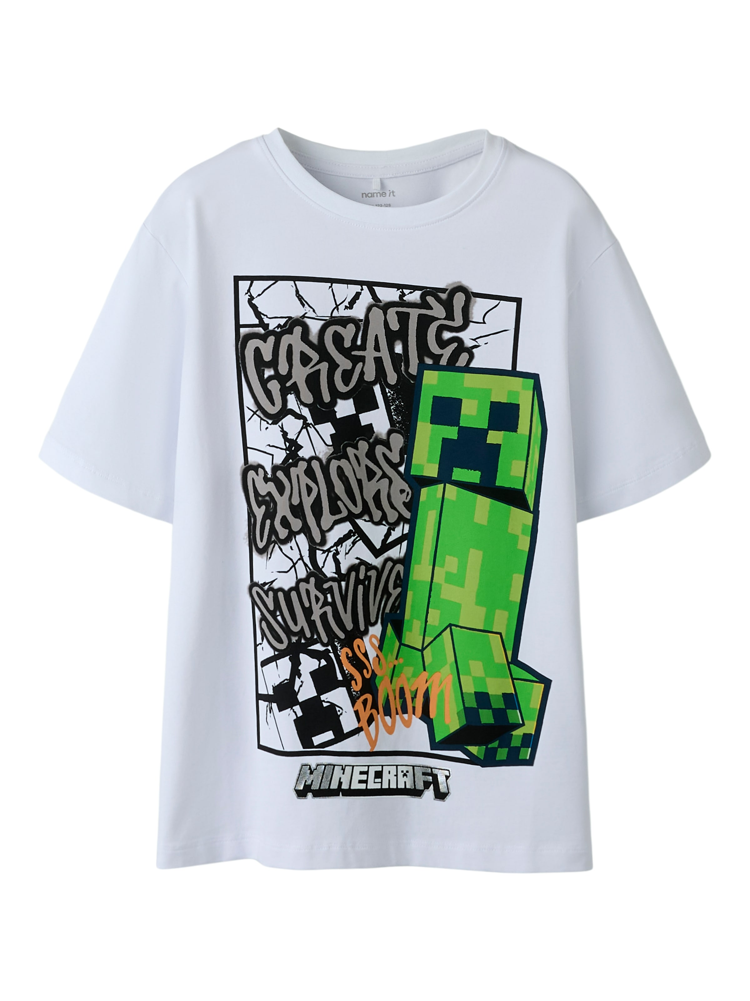 Name It T-Shirt »NKMMASE MINECRAFT SS NREG TOP NOOS BFU« Baumwollmischung, mit "Minecraft" Druck