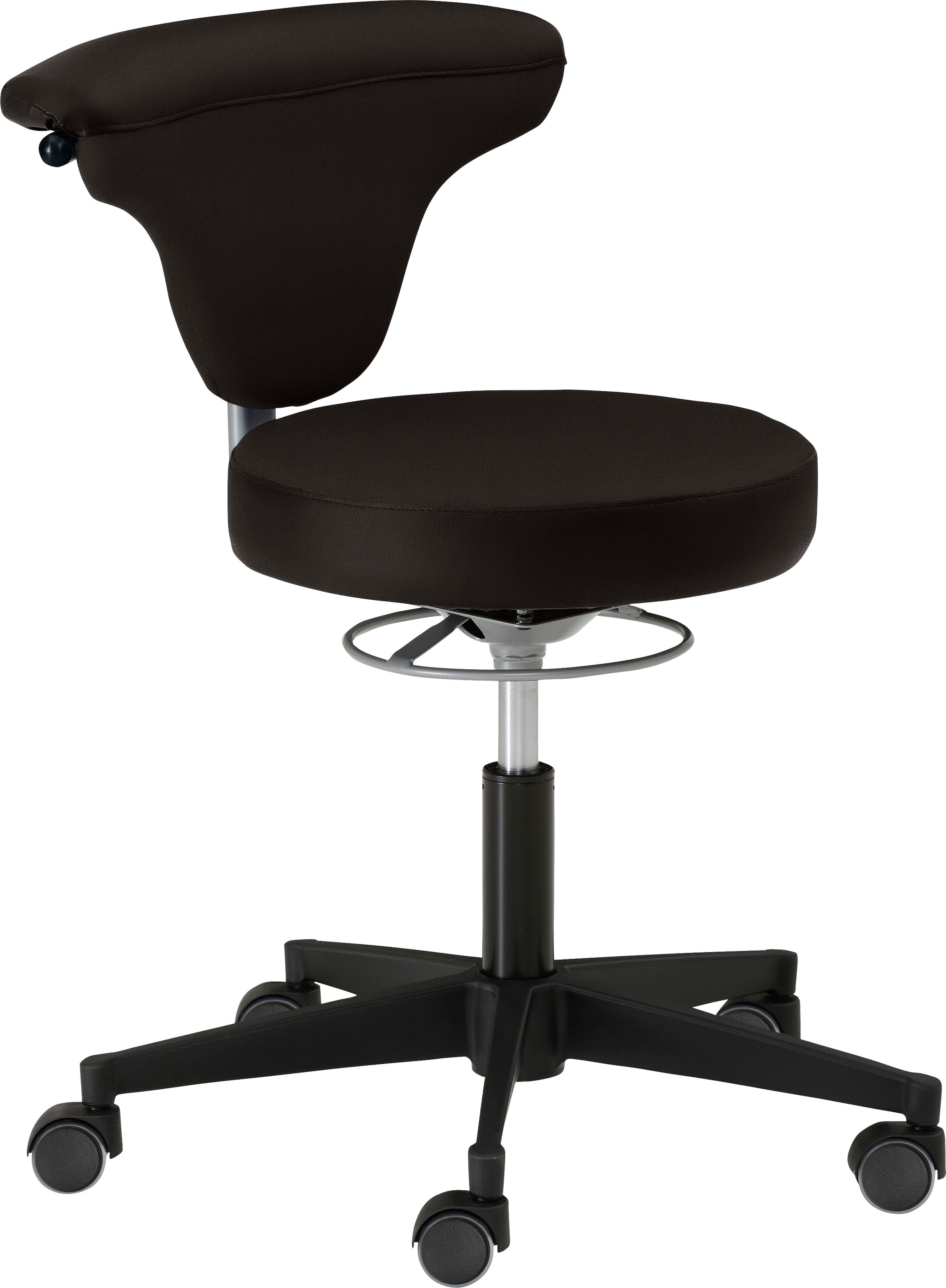 Mayer Sitzmöbel, Drehstuhl »1351« () belastbar bis 140 kg, Schwarz + Schwarz, Polyester, B/H/T: 59 cm x 66 cm x 68 cm, Schwarz + Schwarz