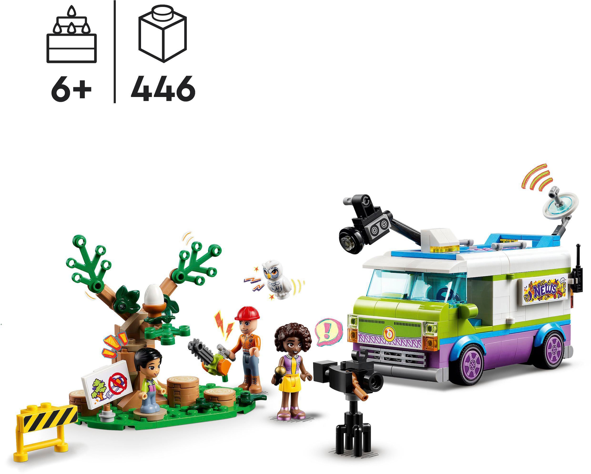 LEGO® Konstruktionsspielsteine »Nachrichtenwagen (41749), LEGO® Friends«, (446 St.), Made in Europe