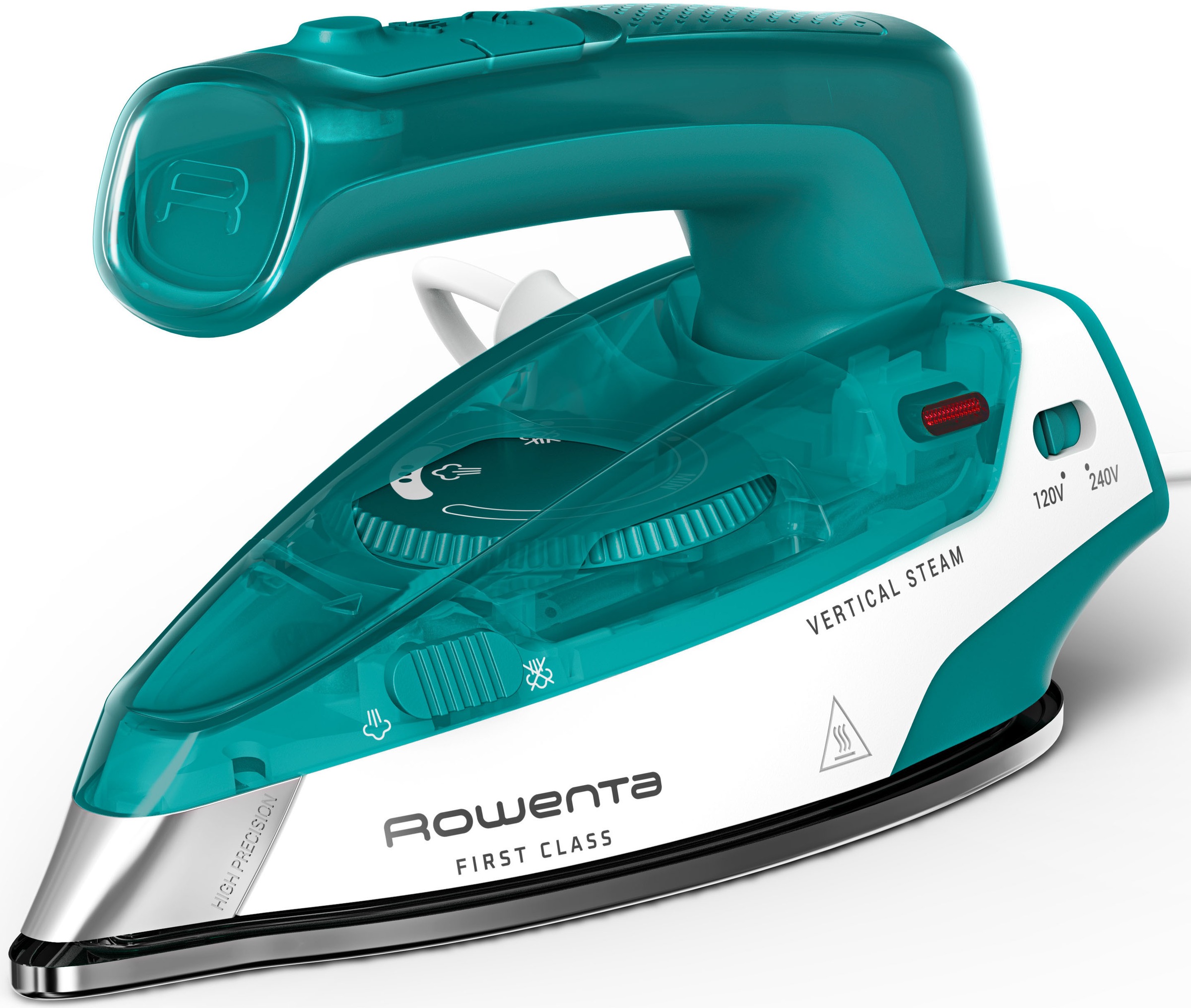 Rowenta DA1610E0 Bügeleisen Trocken- & Dampfbügeleisen Microsteam 200 Grundplatte 1000 W Blau, Grün, Weiß