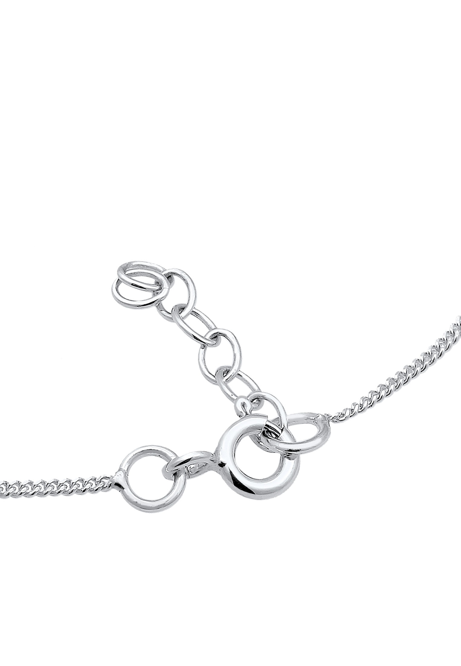 Elli Armkette »Armband Kreis Plättchen Matt Basic Geo 925 Silber«