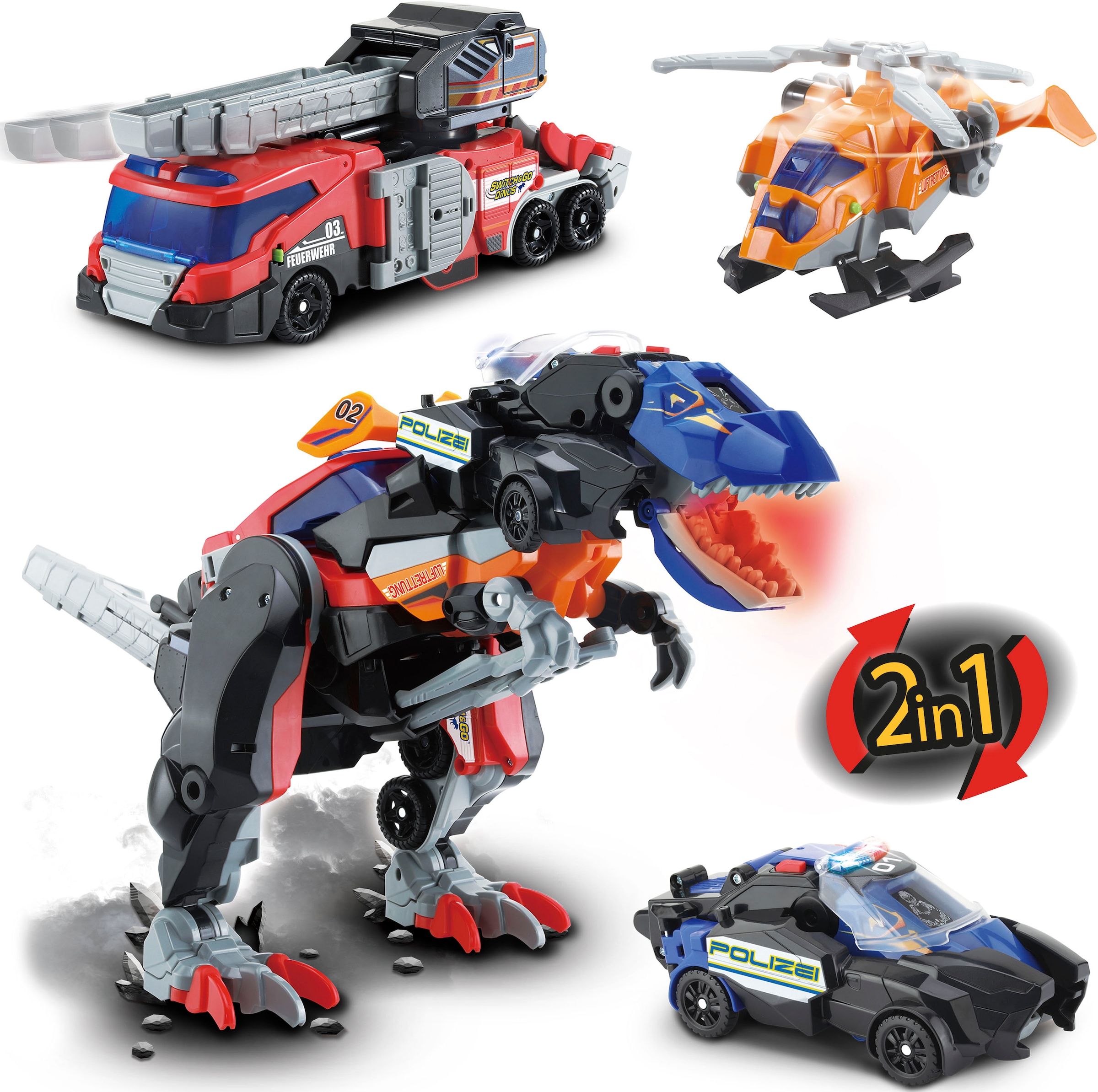 Vtech® Spielfigur »Switch & Go Dinos 3in1 Super-TRex«, mit Sound