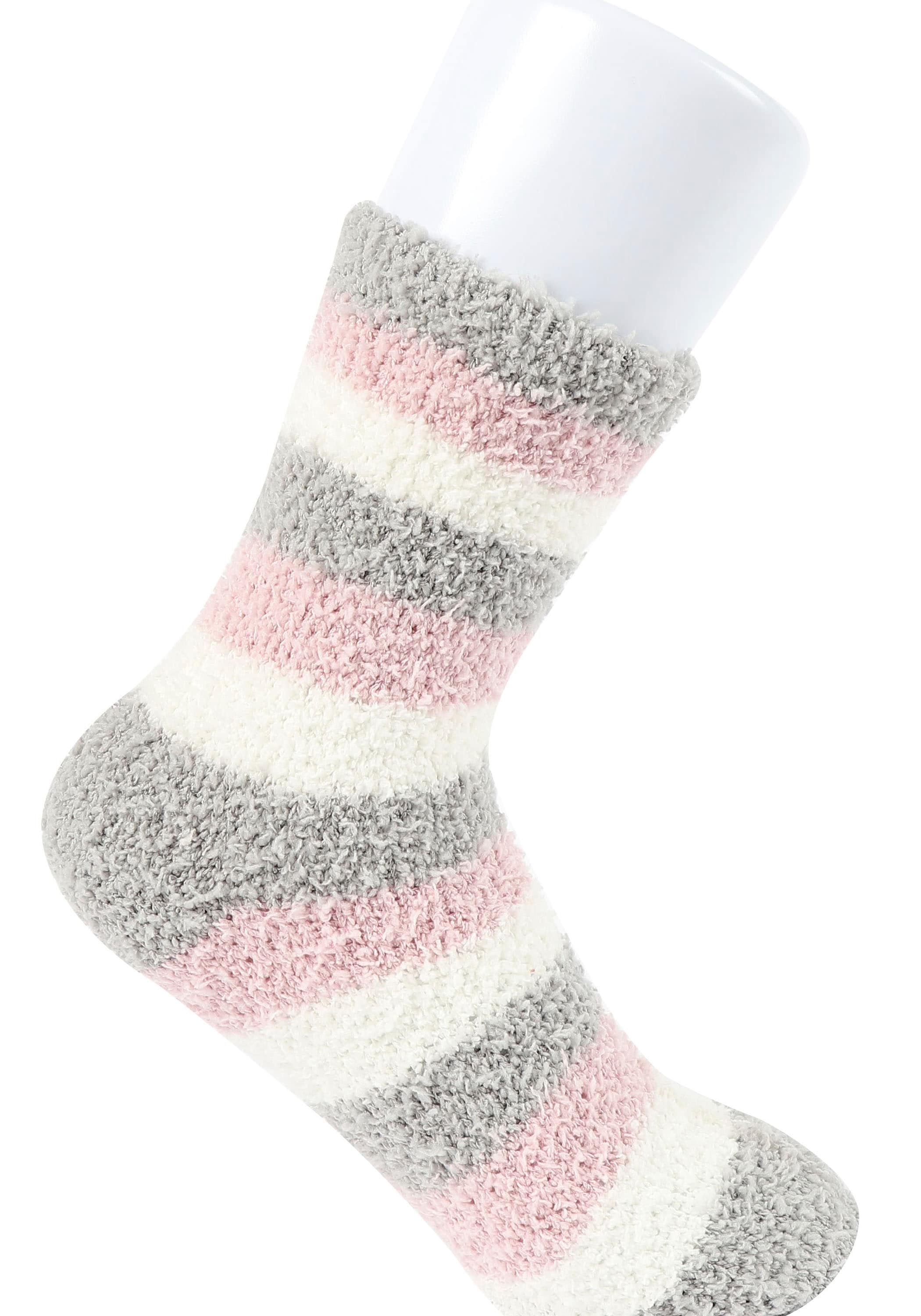 Capelli New York Kuschelsocken, (3er-Pack), mit weichem Frottee-Innenfutter