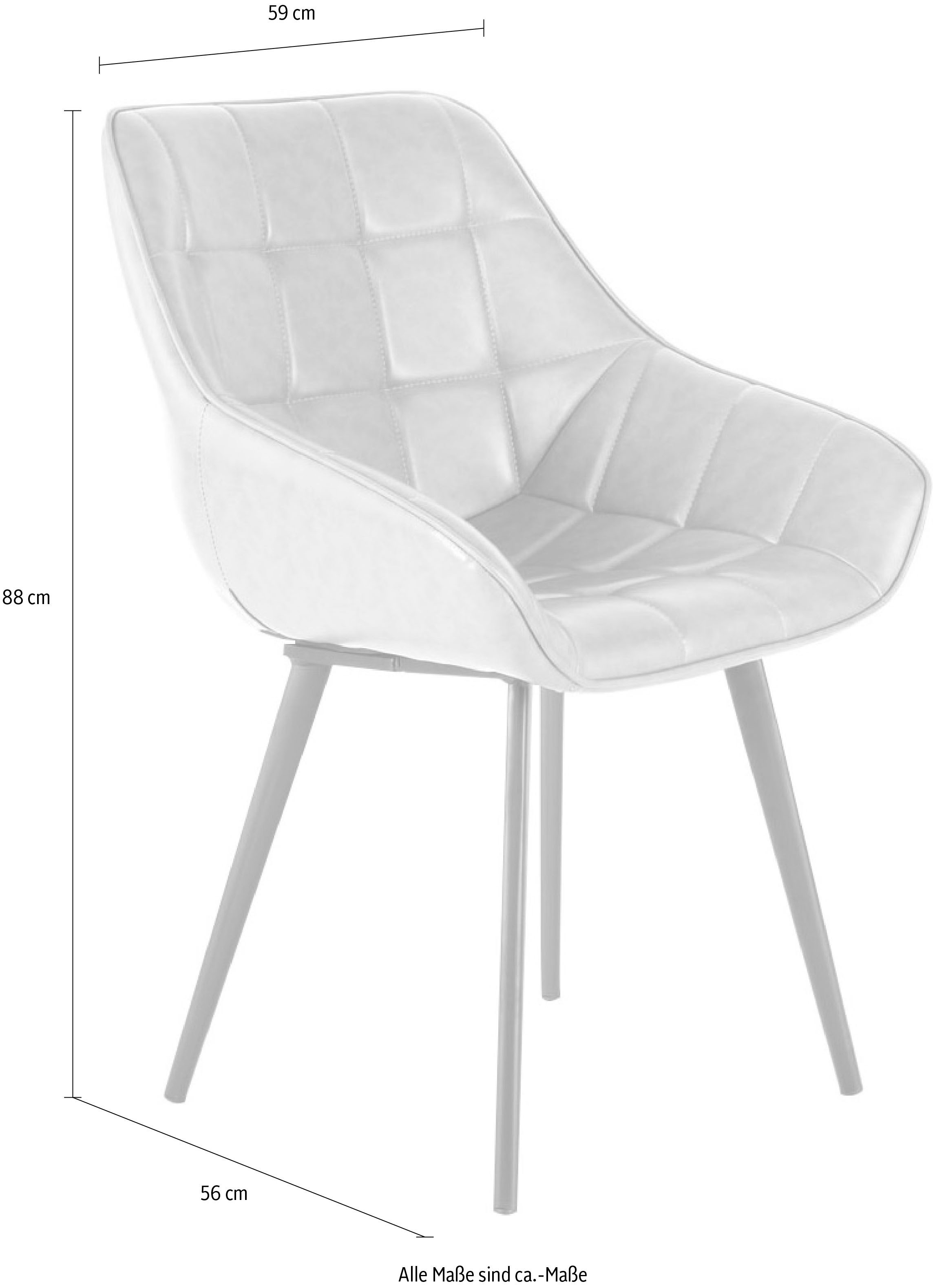 Kayoom Stuhl »Demi 325 2er-Set, Relax-Sessel, unifarbenes Farbgestaltung«, (Set), 2 St., pflegeleicht, elegante Aufmachung, in dezenten Farben