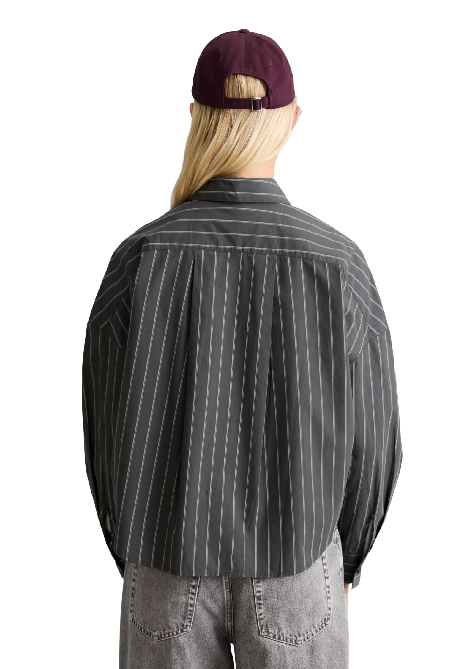 Marc O'Polo DENIM Hemdbluse mit Schluppe, Papertouch-Popeline