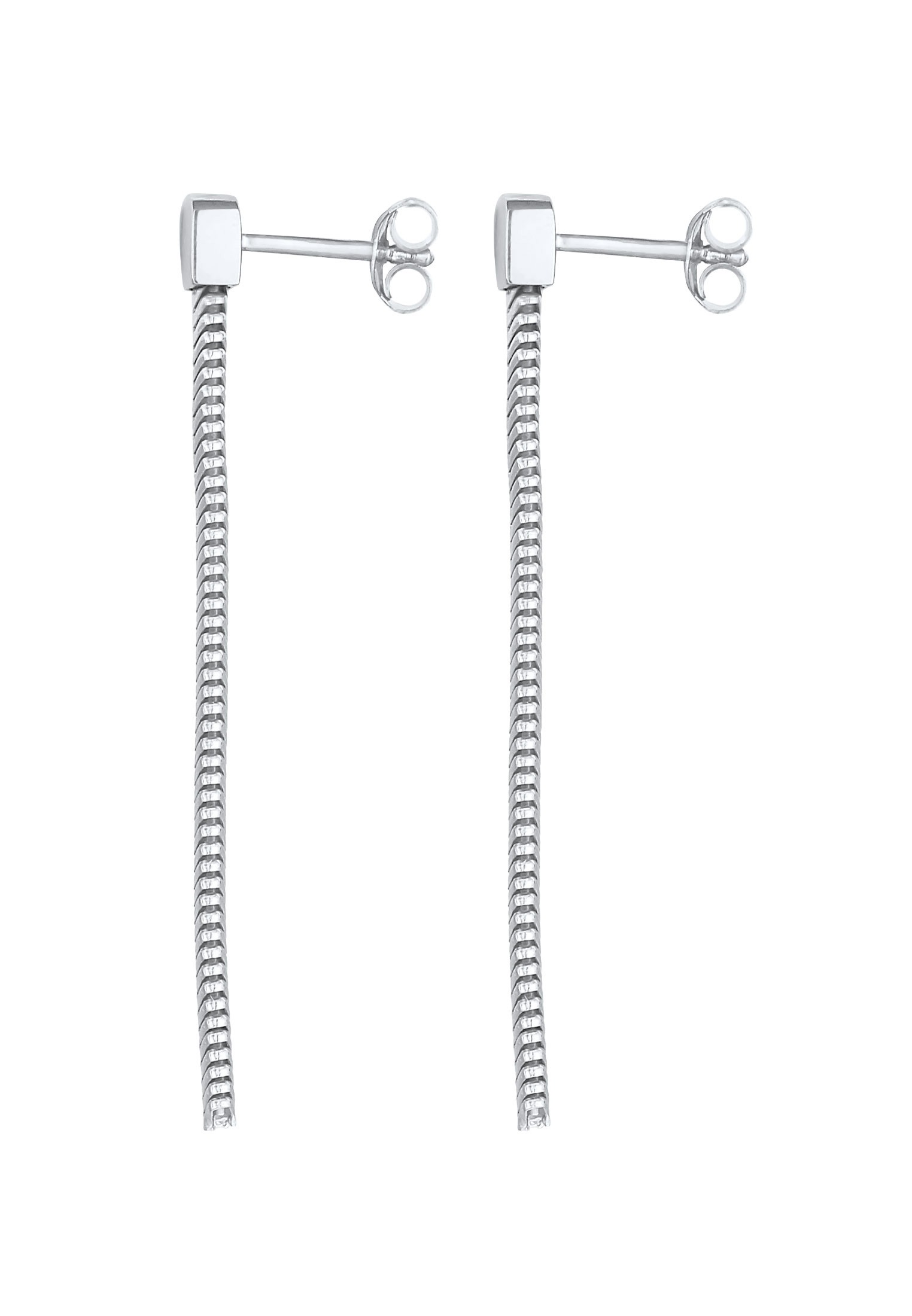 Elli Premium Paar Ohrstecker »Ohrringe Hänger Kette Fischgräte Trend 925 Silber«
