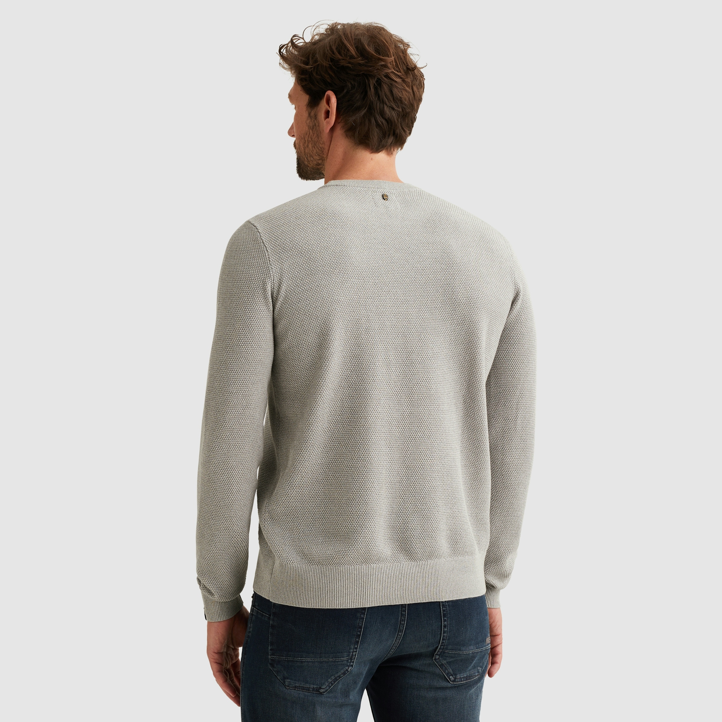 PME LEGEND Rundhalspullover mit Logo Stickerei